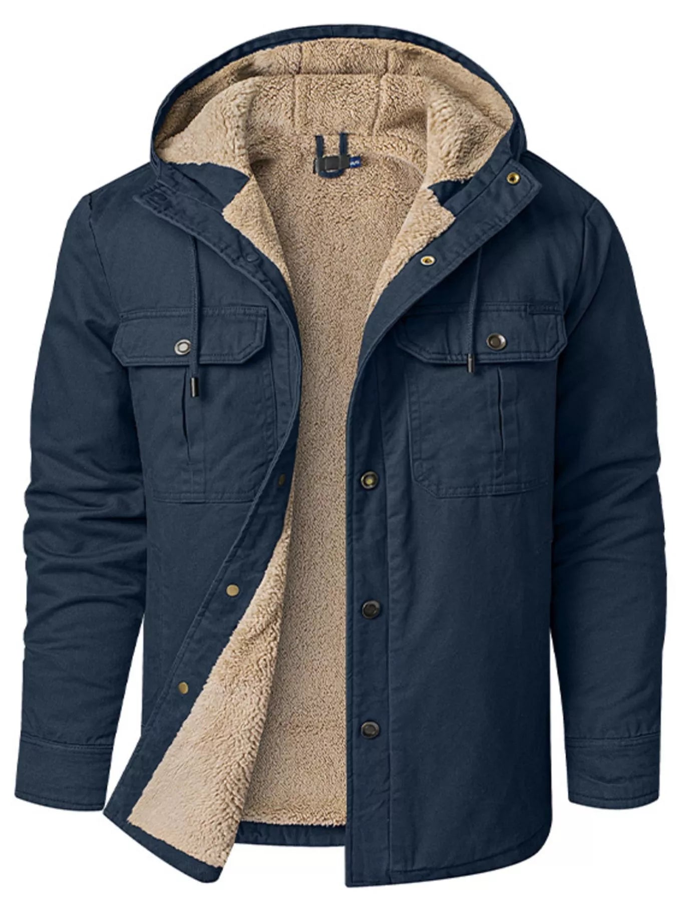 Men's Sherpa Lined Hooded Jacket - PBNJ FASHIONS
