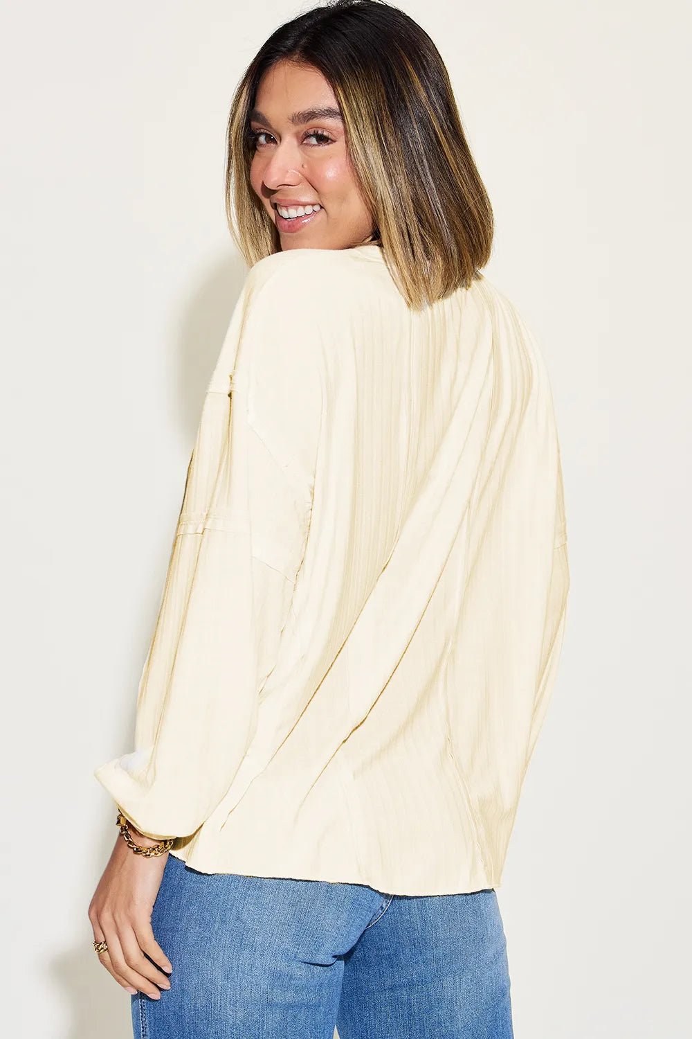 Basic Bae Full Size Ribbed Round Neck Long Sleeve T-Shirt - PBNJ FASHIONS