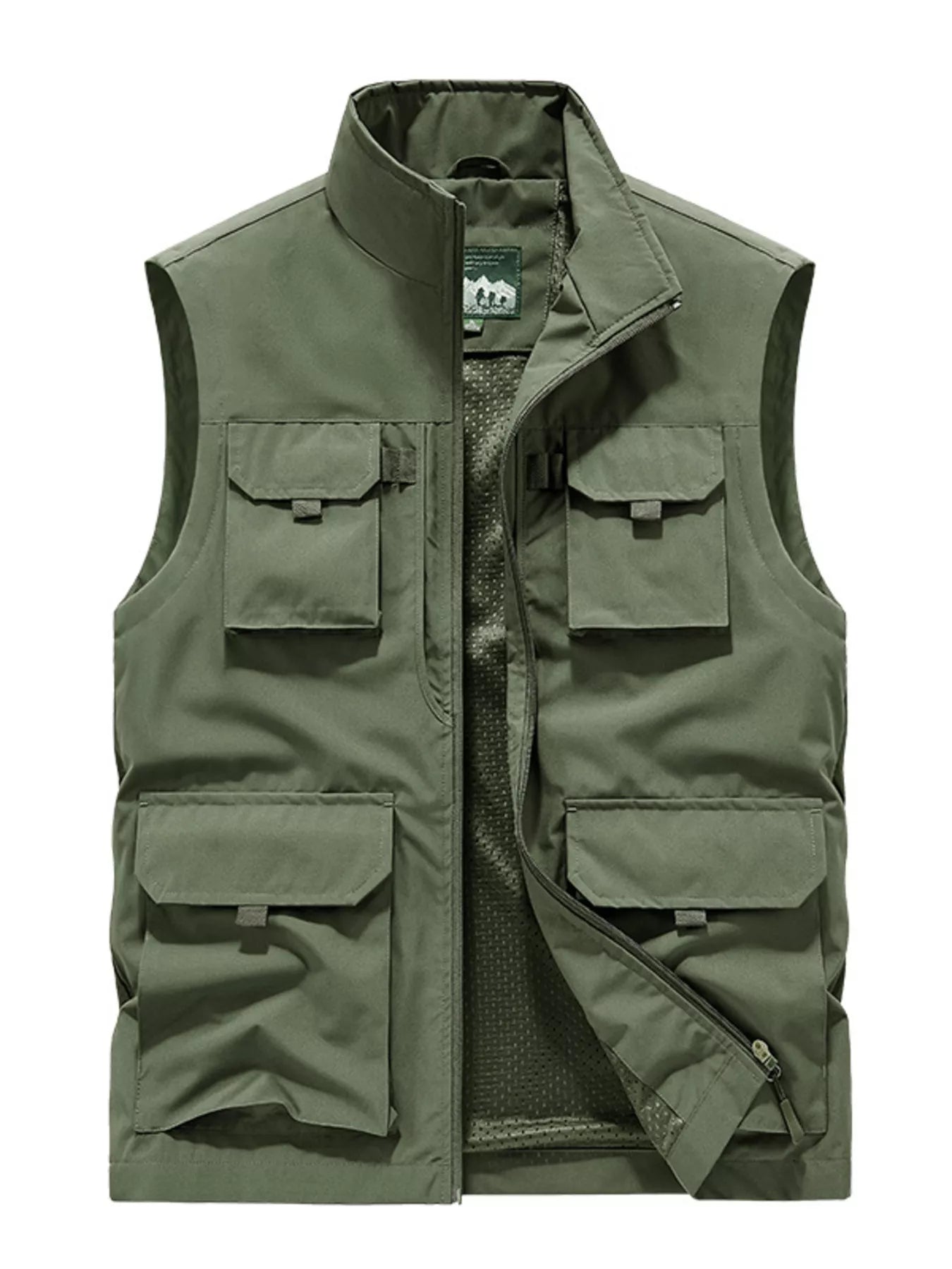 Men's Plus Size Multi - Pocket Zip Up Vest Coat - PBNJ FASHIONS
