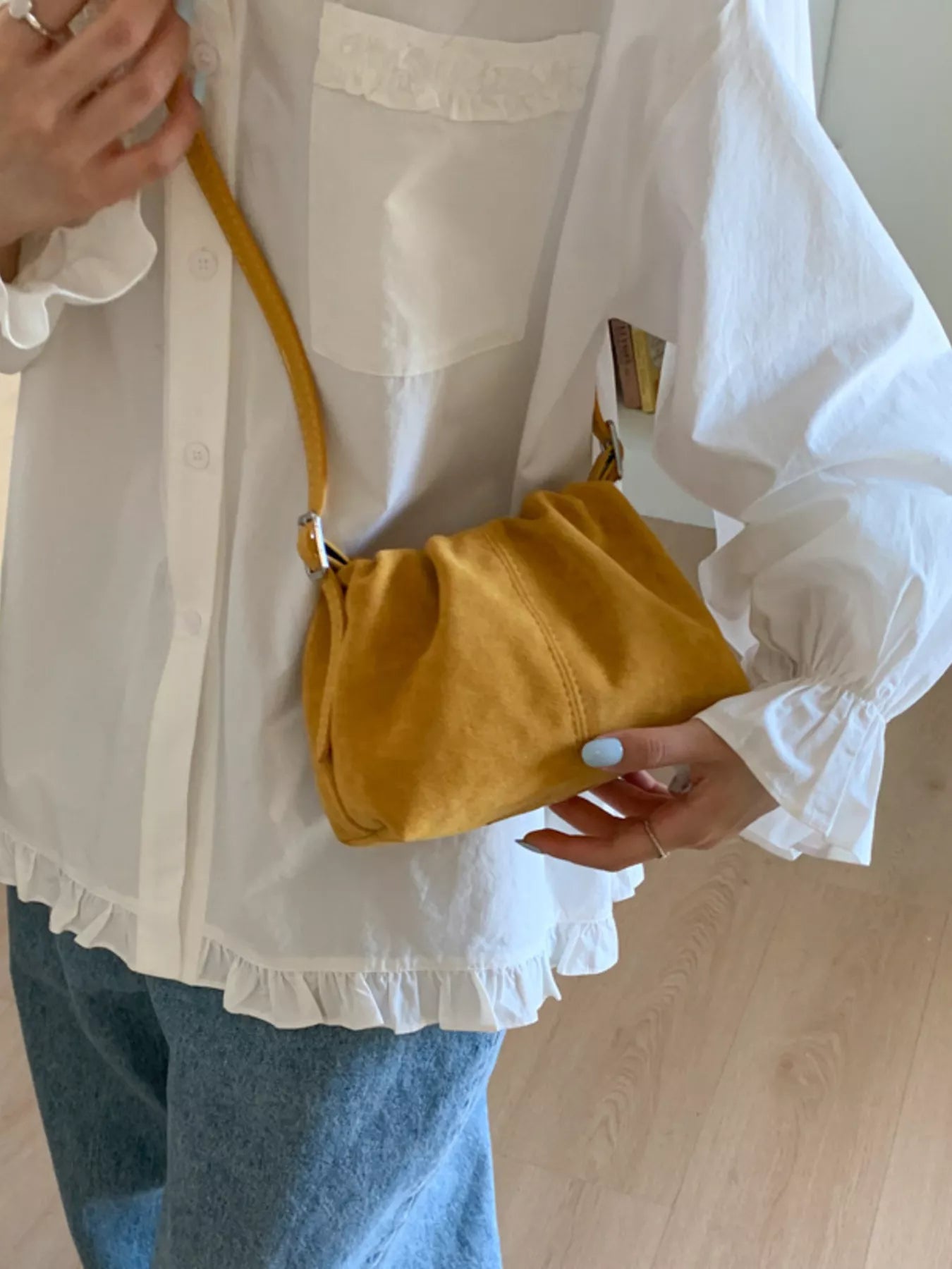 Suede Adjustable Strap Crossbody Bag - PBNJ FASHIONS