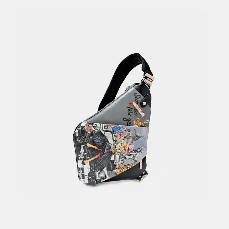 Nicole Lee USA Vegan Leather Leopard & Lip Pattern Crossbody Bag - PBNJ FASHIONS