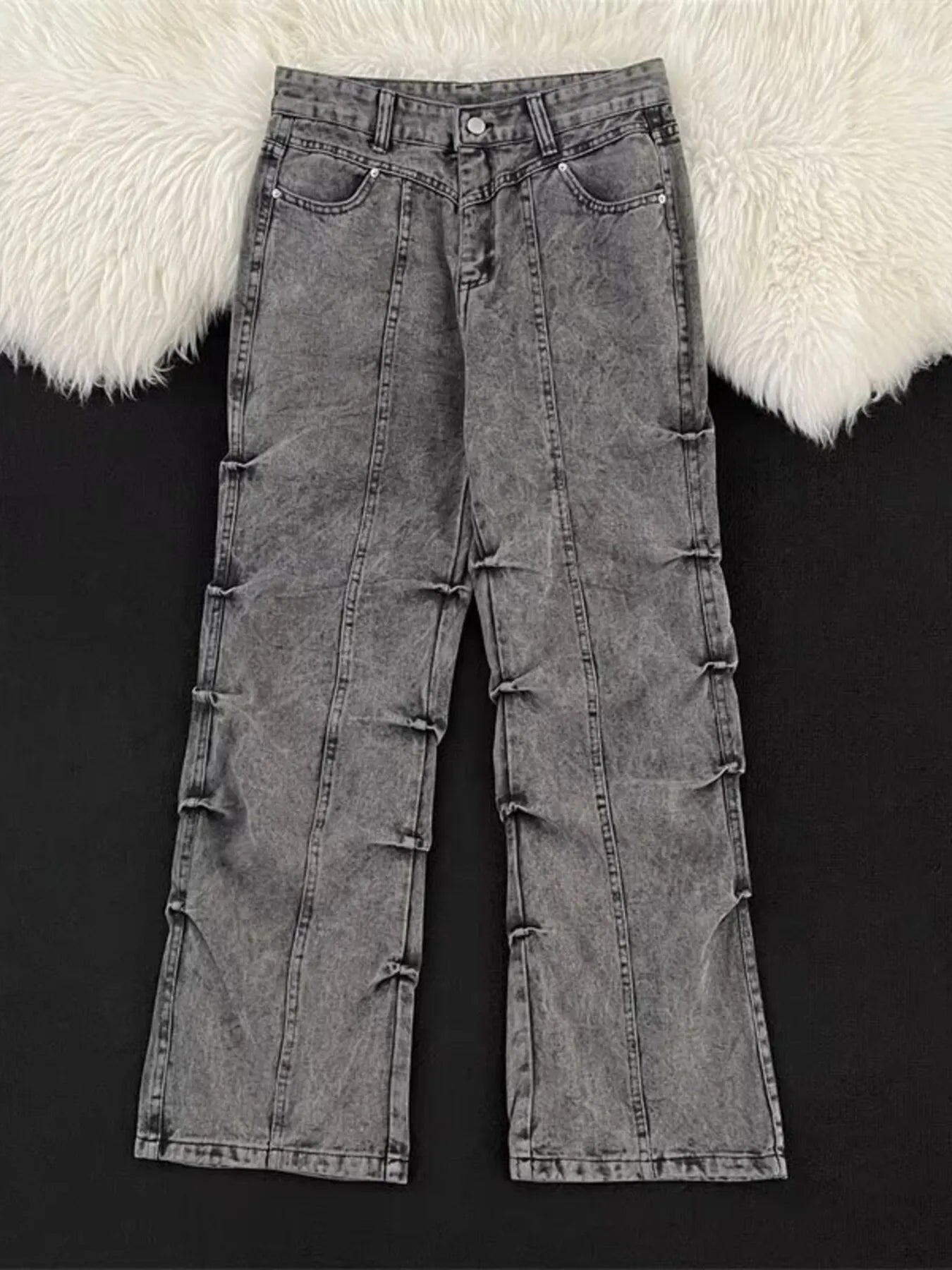 Men's Full Size Vintage Wash Wide Leg Jeans Plus Size - PBNJ FASHIONS