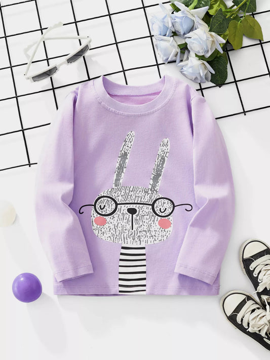 Children's Cartoon Rabbit Long Sleeve T-Shirt - PBNJ FASHIONS