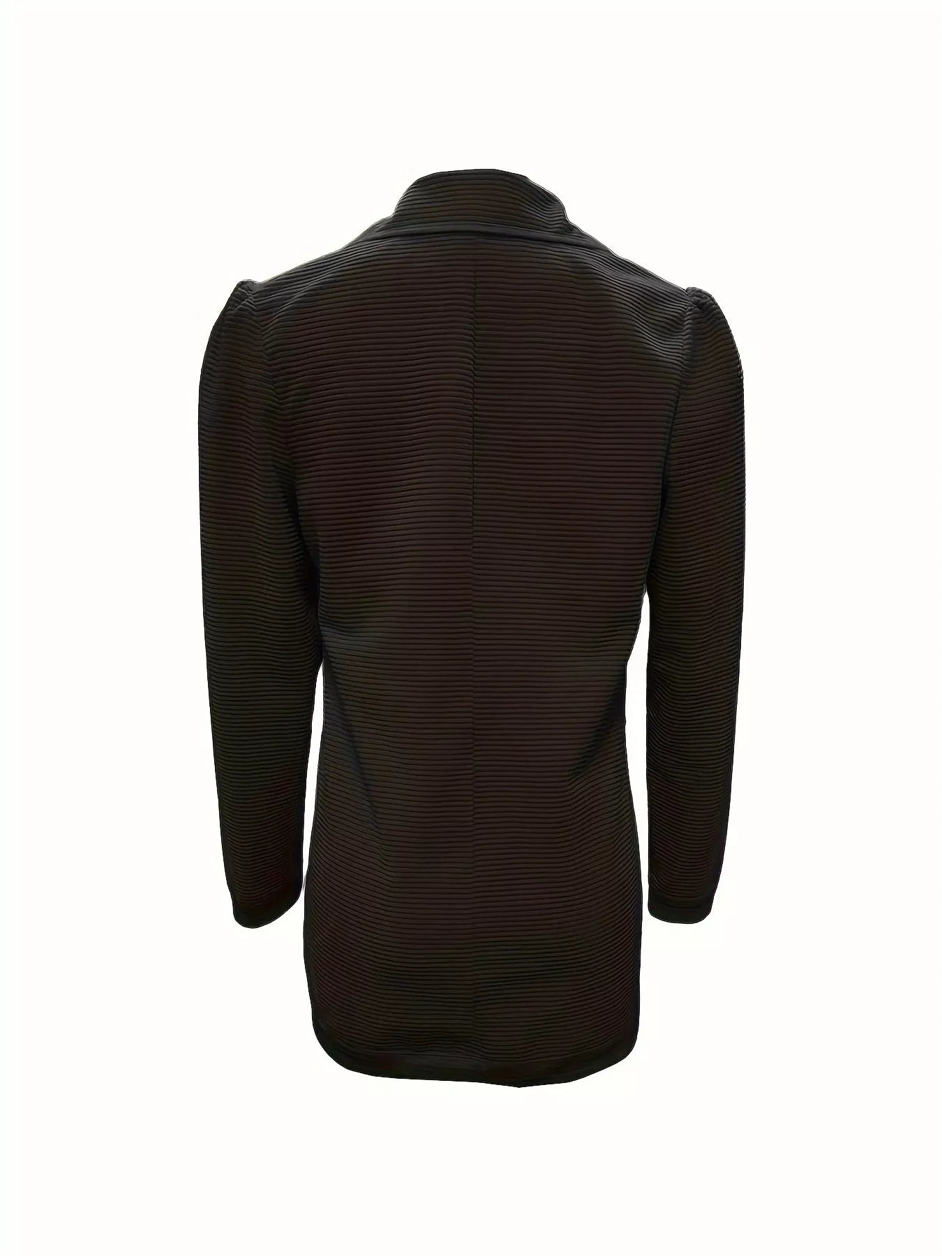 Texture Knit Double - Breasted Blazer - PBNJ FASHIONS
