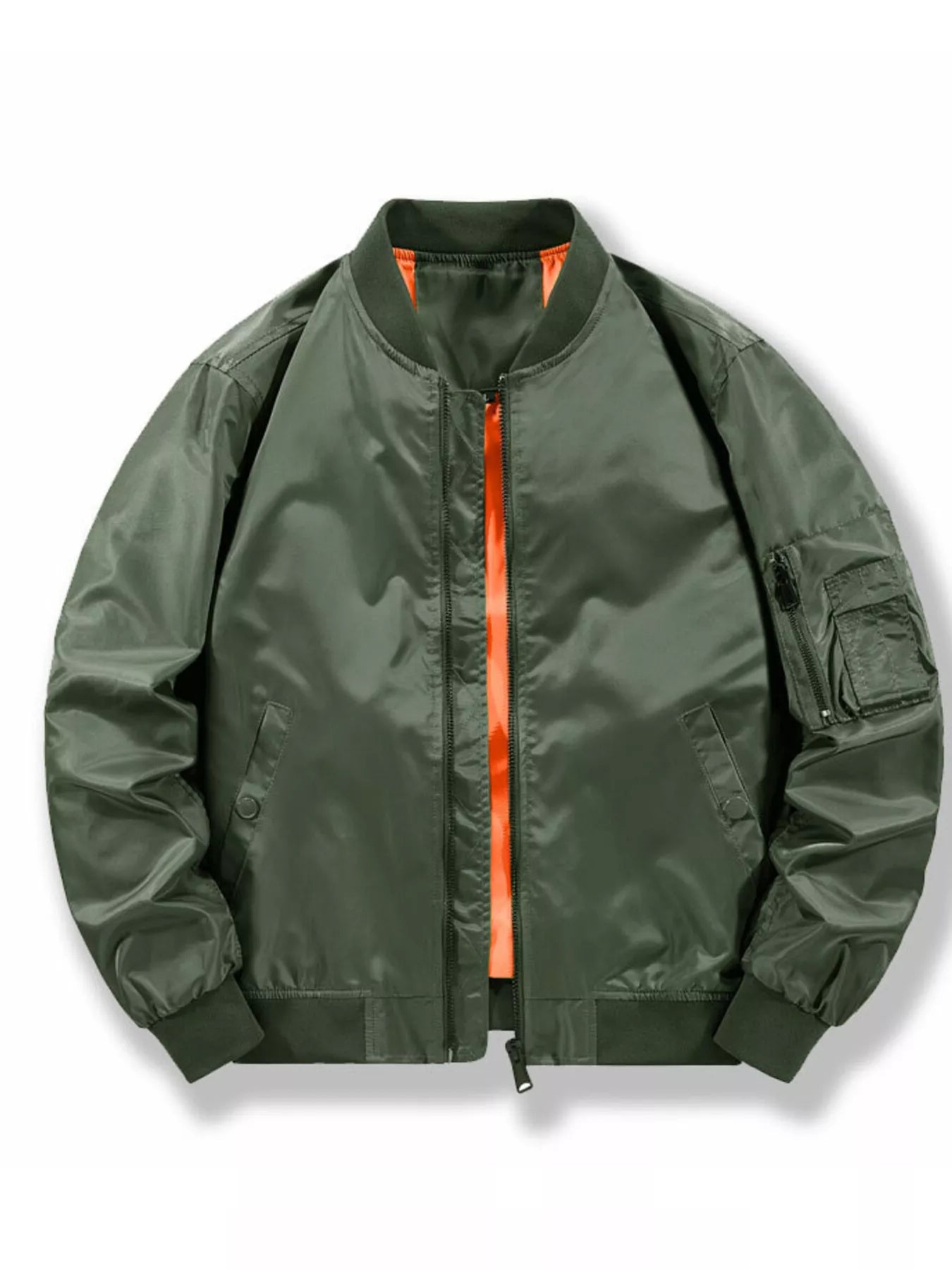 Men's Plus Size Casual Lightweight Bomber Jacket - PBNJ FASHIONS