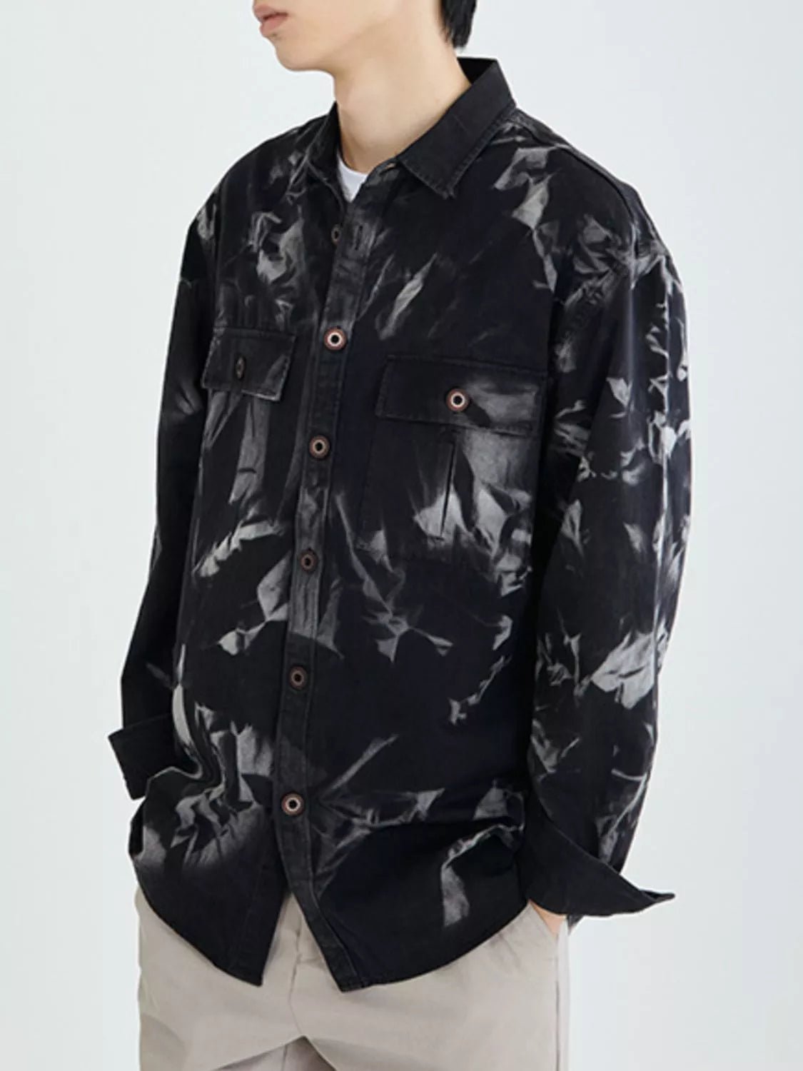 Men's Plus Size Printed Button Up Shirt - PBNJ FASHIONS