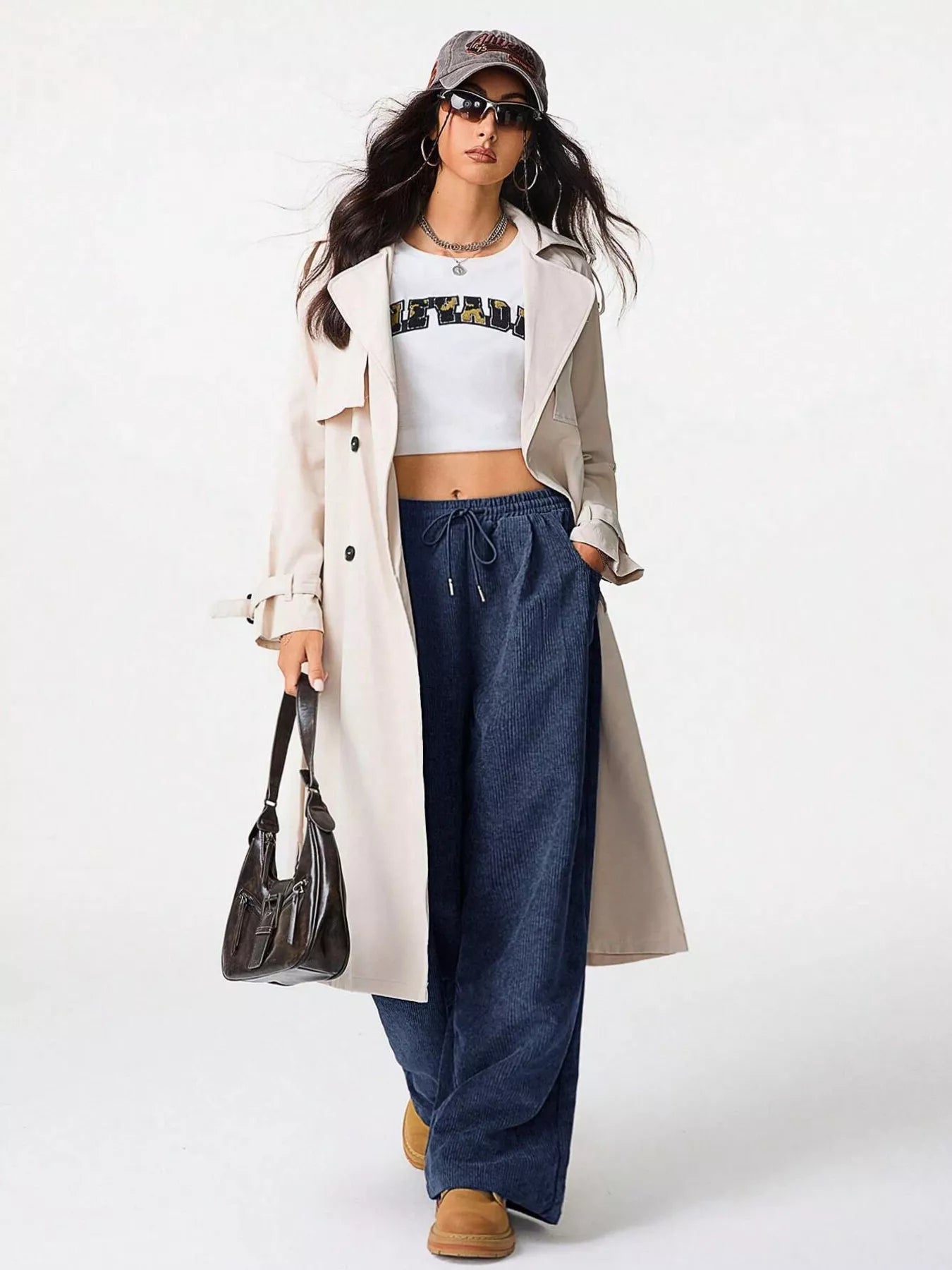 Casual Corduroy Wide Leg Pants - PBNJ FASHIONS