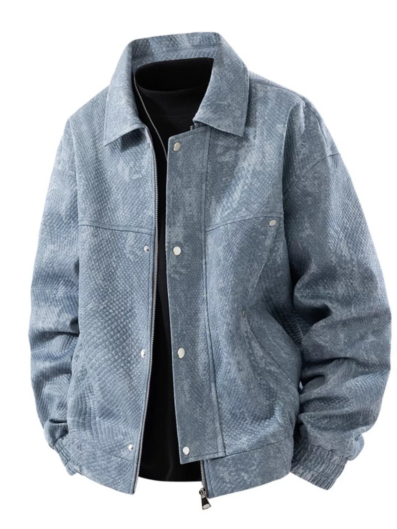 Men's Plus Size Casual Snap - Down Jacket - PBNJ FASHIONS
