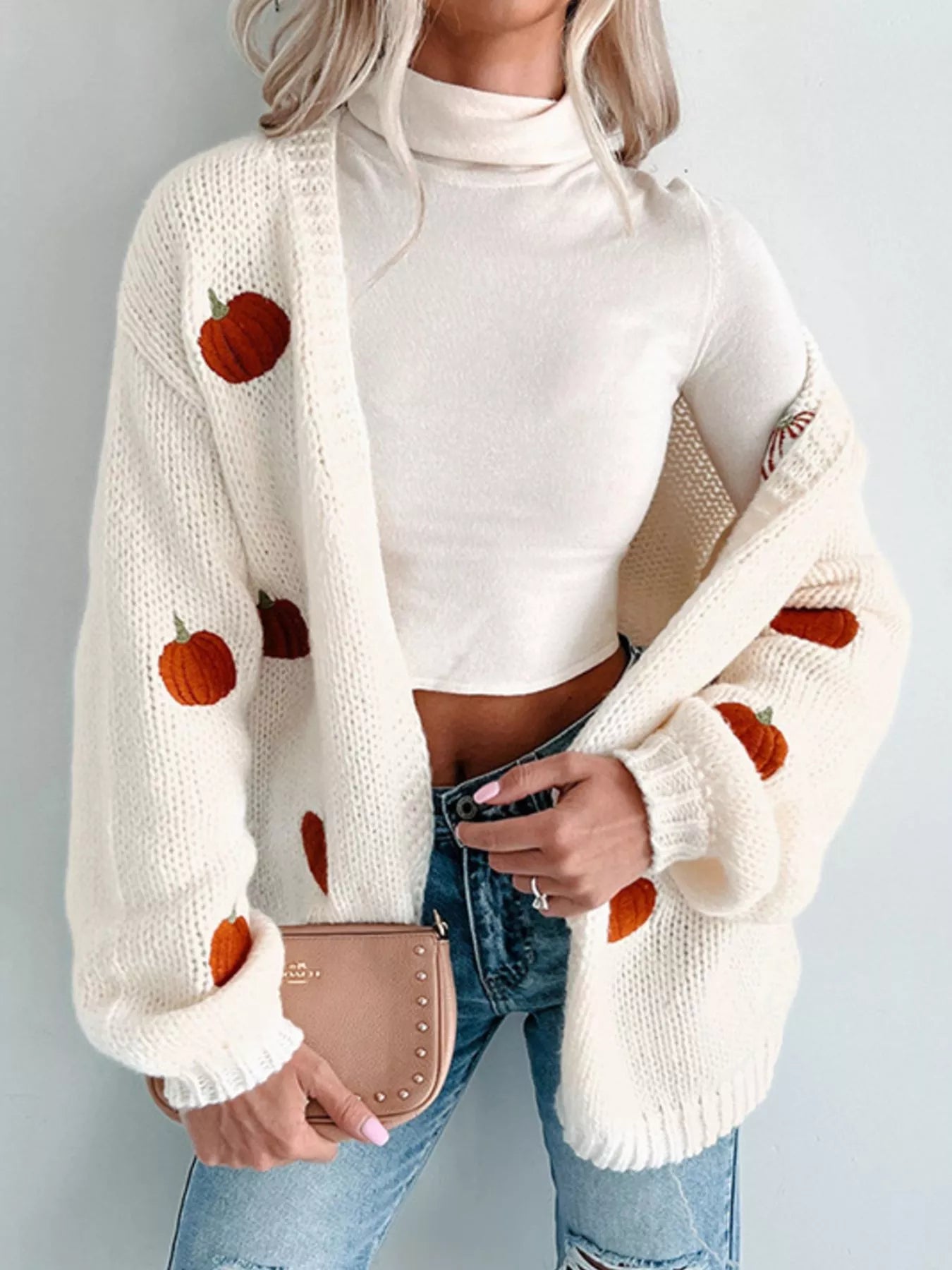 Embroidered Button Up Cardigan - PBNJ FASHIONS