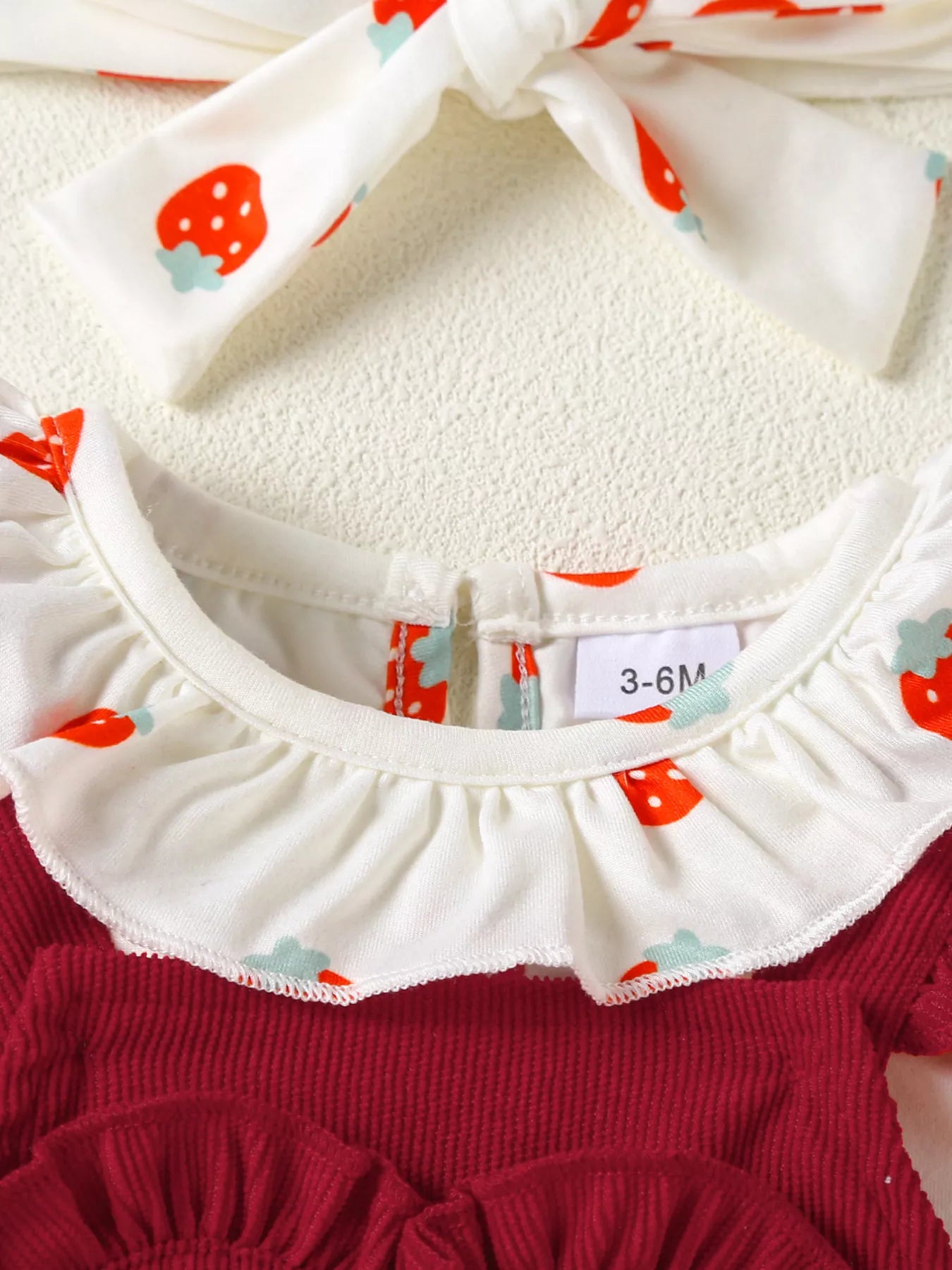 Children's Ruffled Bodysuit and Heart Decor Dress Set with Headband - PBNJ FASHIONS