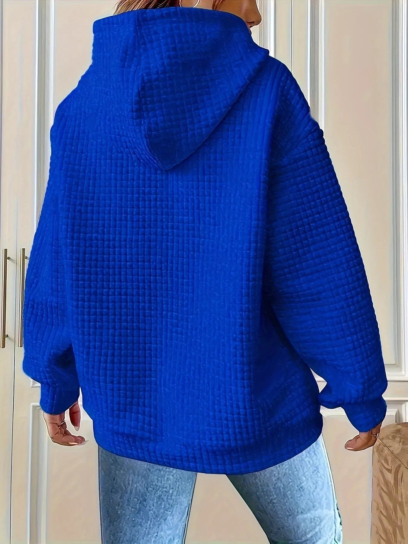 Textured Knit Drawstring Hoodie - PBNJ FASHIONS