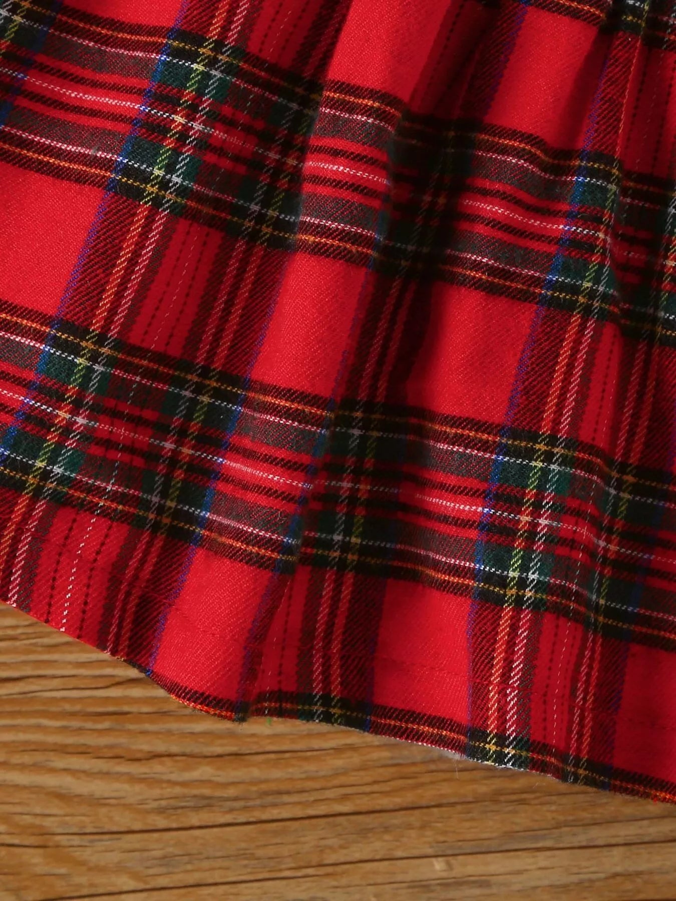 Children's First Christmas Bodysuit and Plaid Dress Outfit Set with Headband - PBNJ FASHIONS