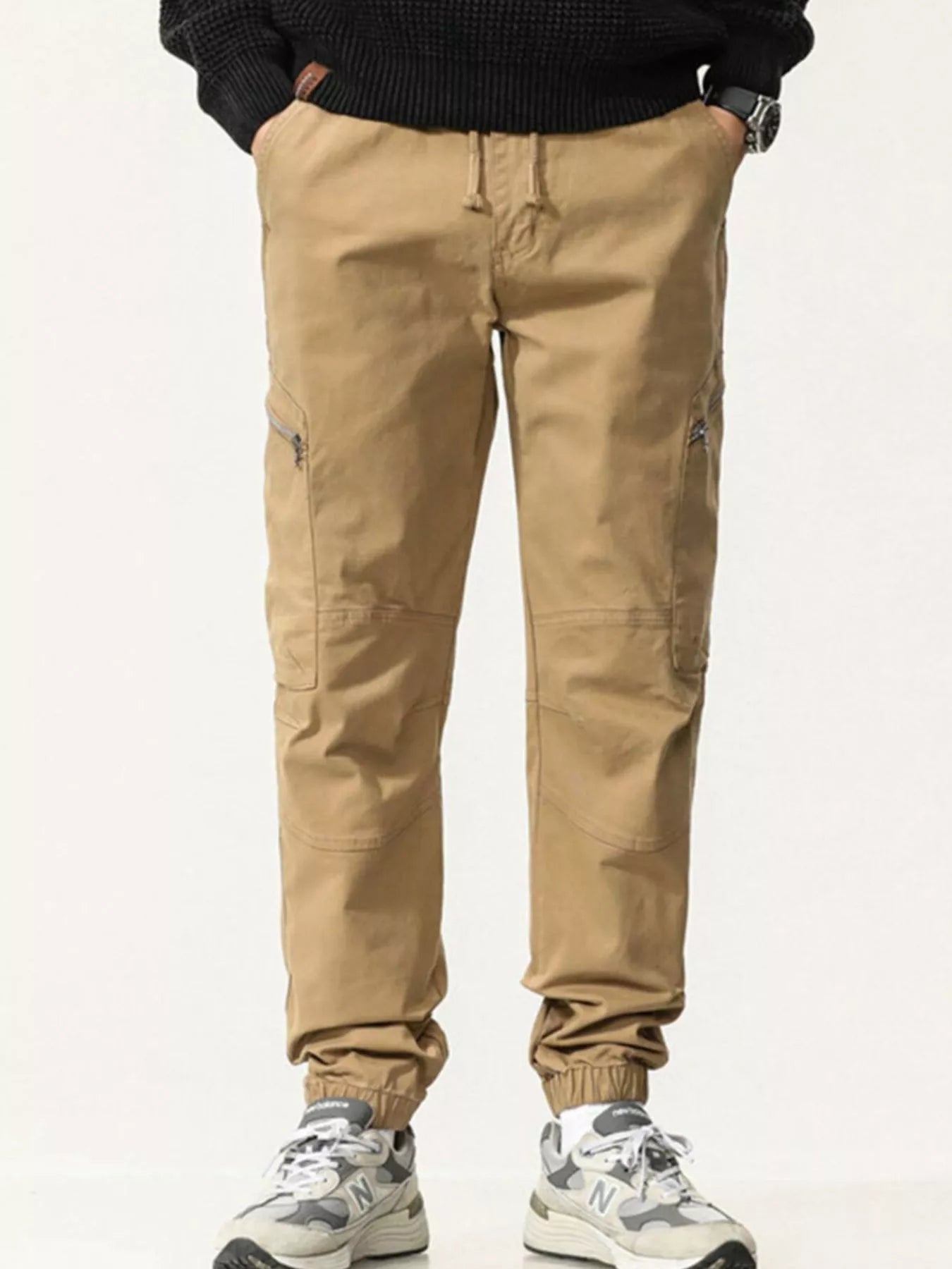 Men's Full Size Casual Cargo Pants with Zipper Pocket Plus Size - PBNJ FASHIONS