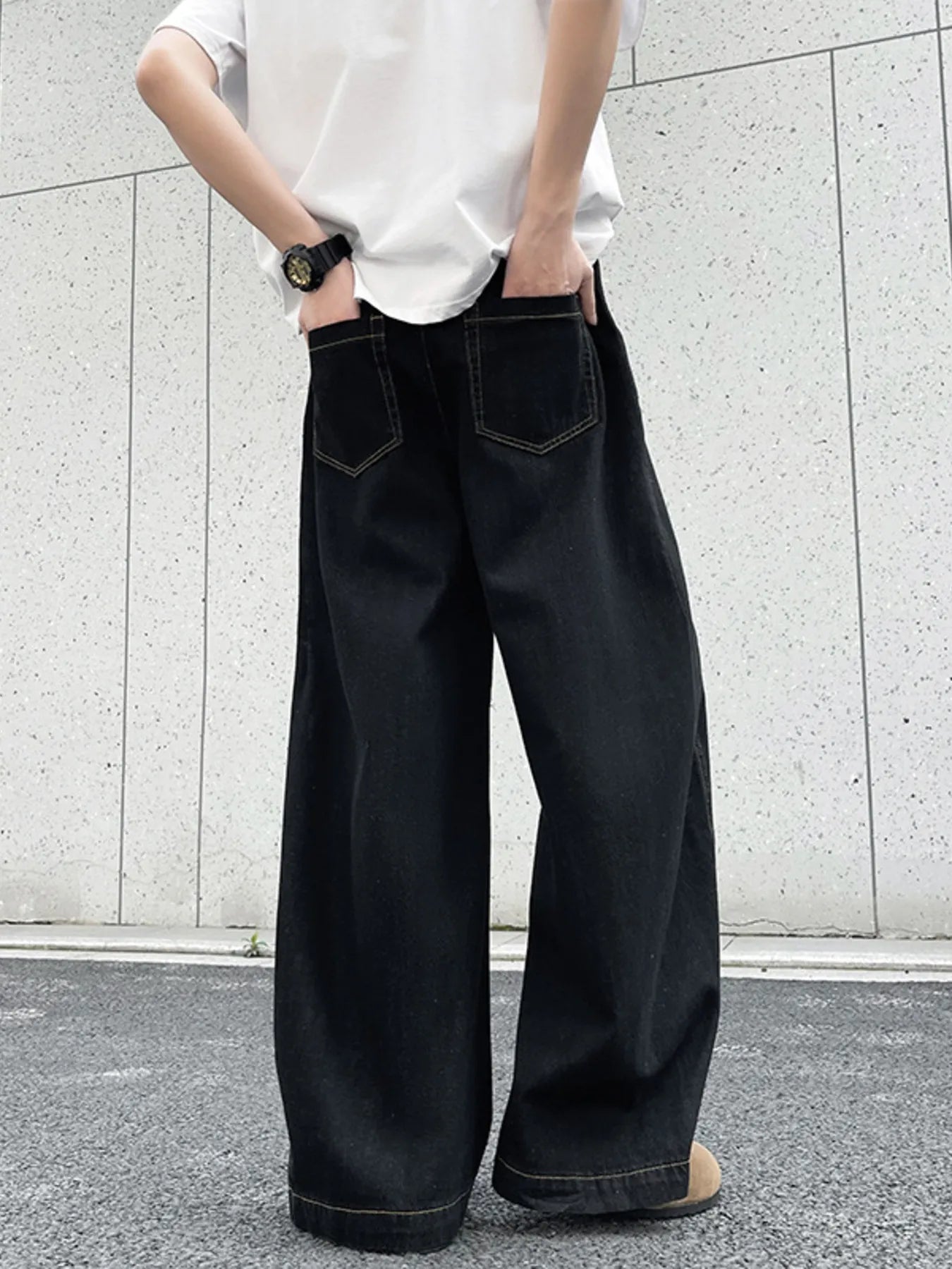 Men's Oversized Loose Fit Jeans | 100% Cotton | Machine Washable - PBNJ FASHIONS