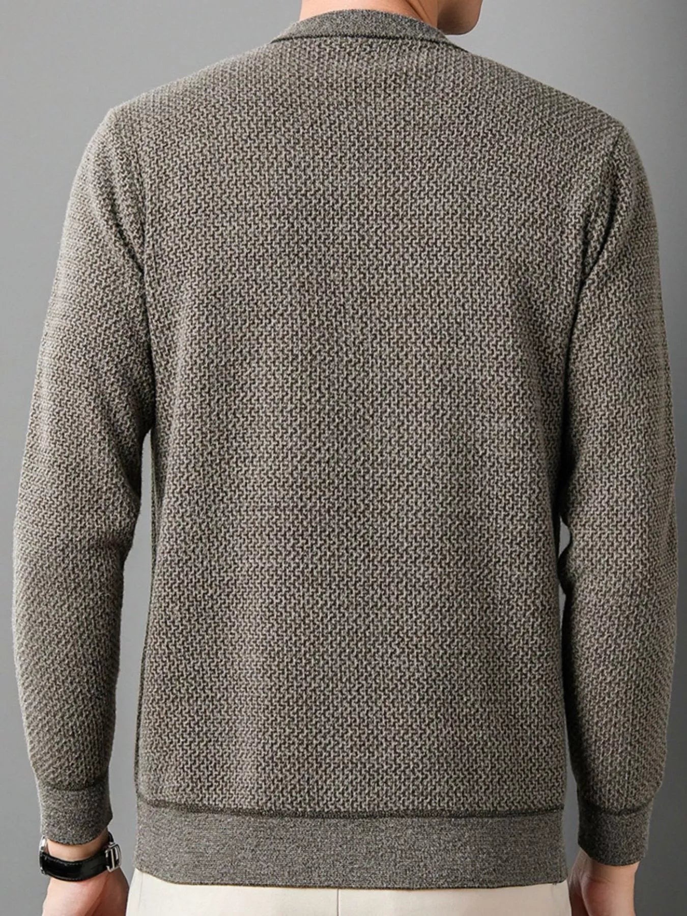 Men's Plus Size Textured Knit Mock Neck Sweater - PBNJ FASHIONS