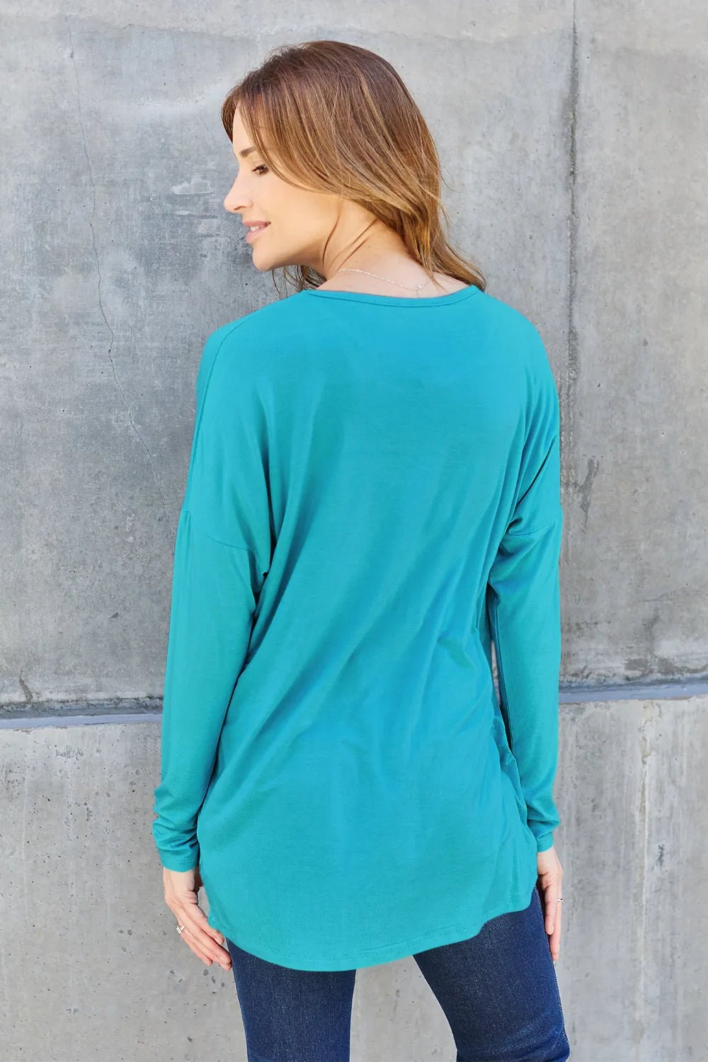 Basic Bae Full Size Round Neck Dropped Shoulder T-Shirt - PBNJ FASHIONS