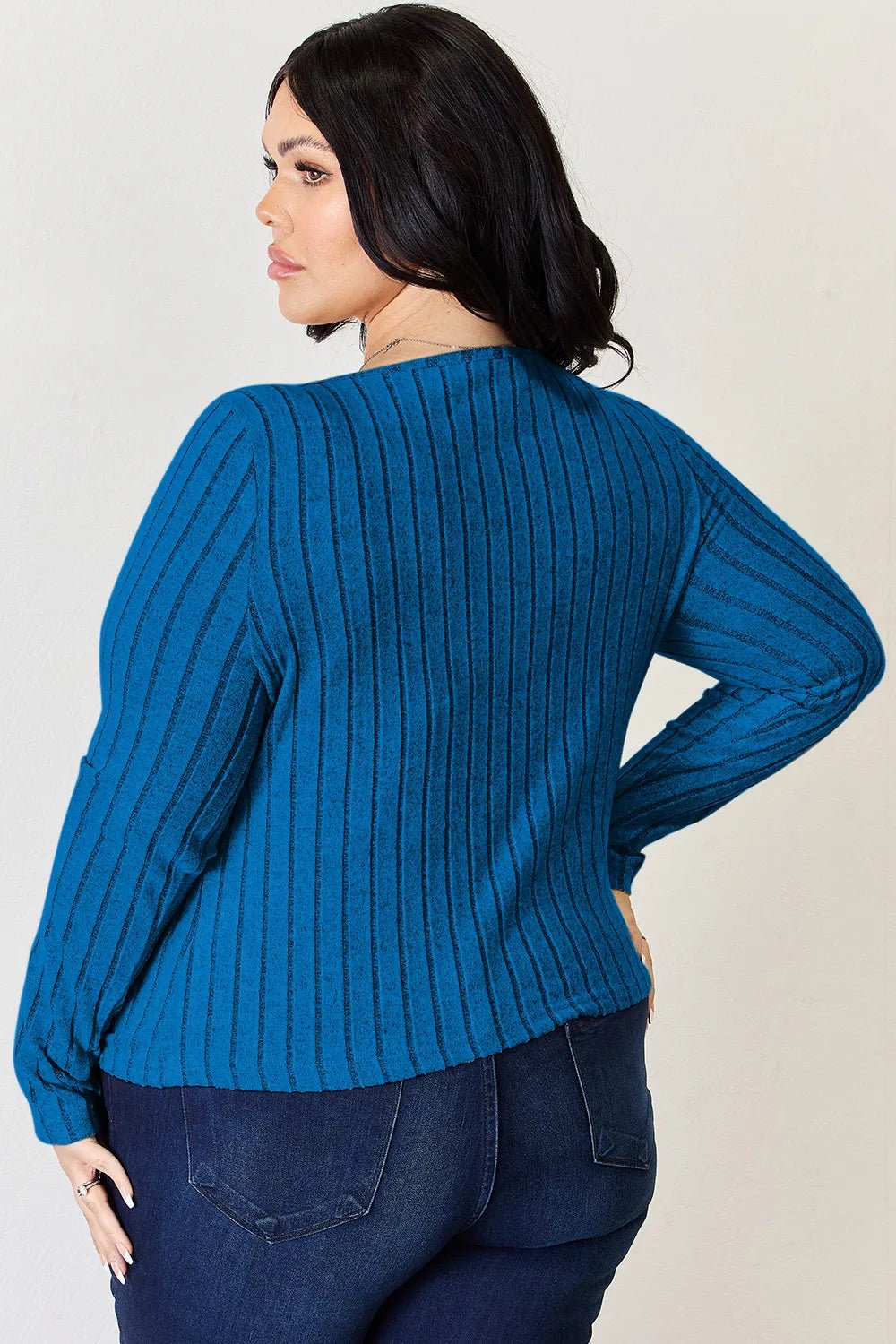 Basic Bae Full Size Ribbed Long Sleeve T-Shirt - PBNJ FASHIONS