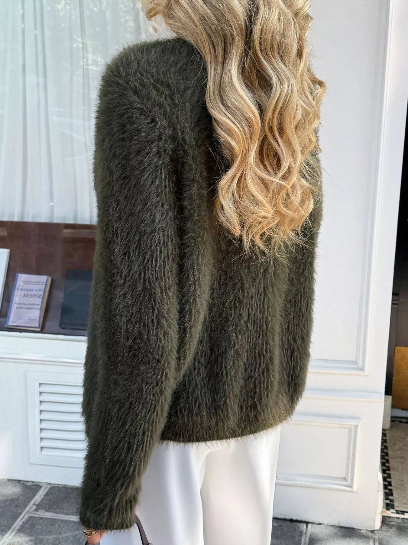 Fuzzy Knit Button - Up Cardigan - PBNJ FASHIONS