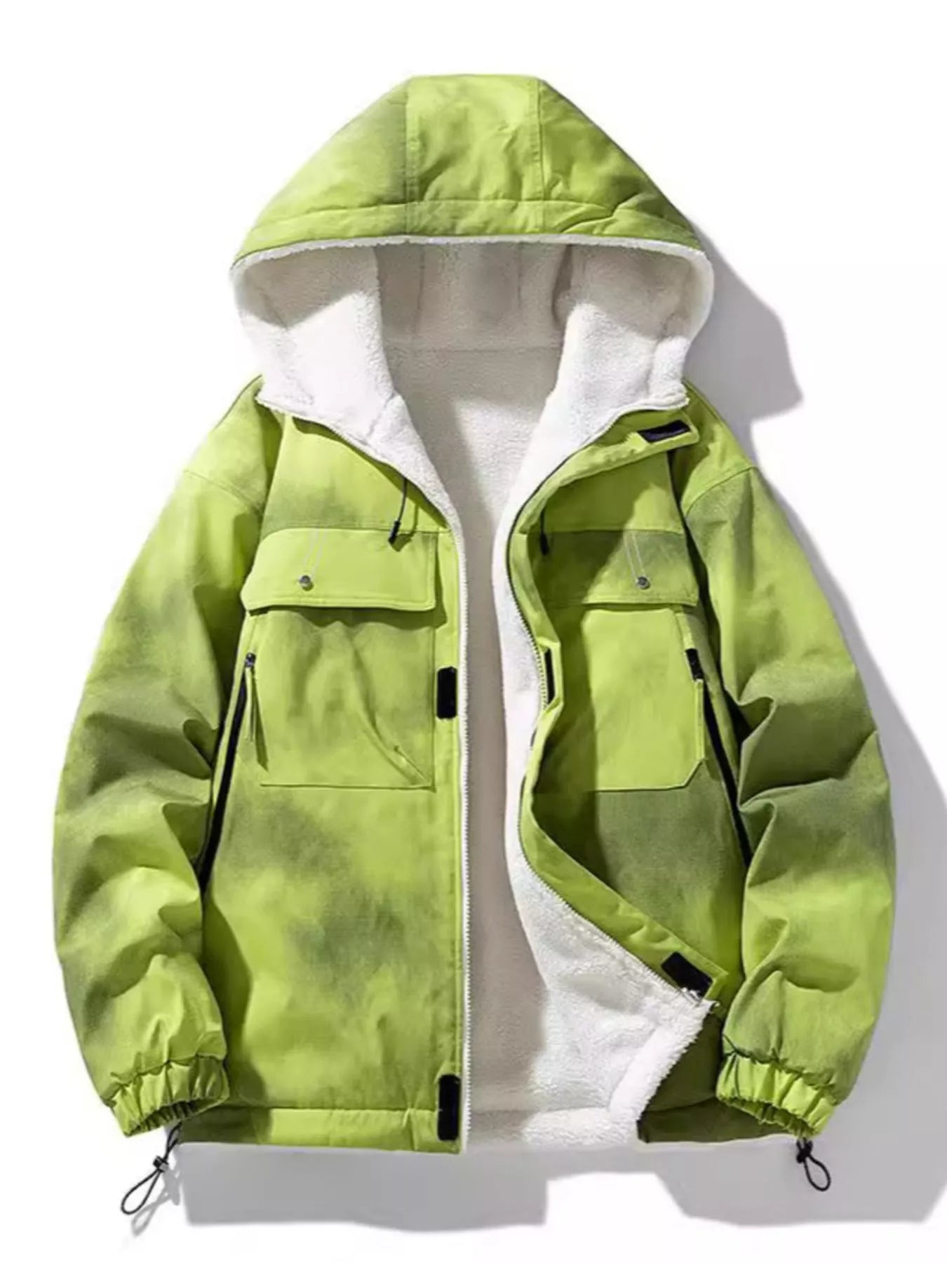 Men's Full Size Hooded Fleece Lined Windproof Jacket Plus Size - PBNJ FASHIONS