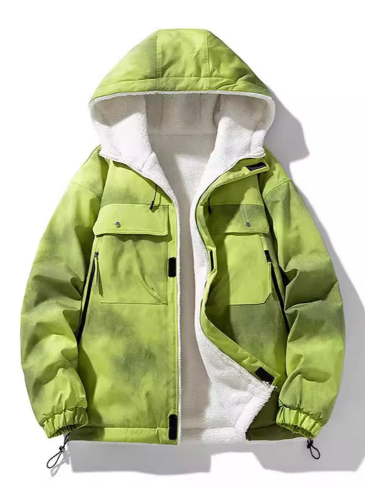 Men's Full Size Hooded Fleece Lined Windproof Jacket Plus Size - PBNJ FASHIONS