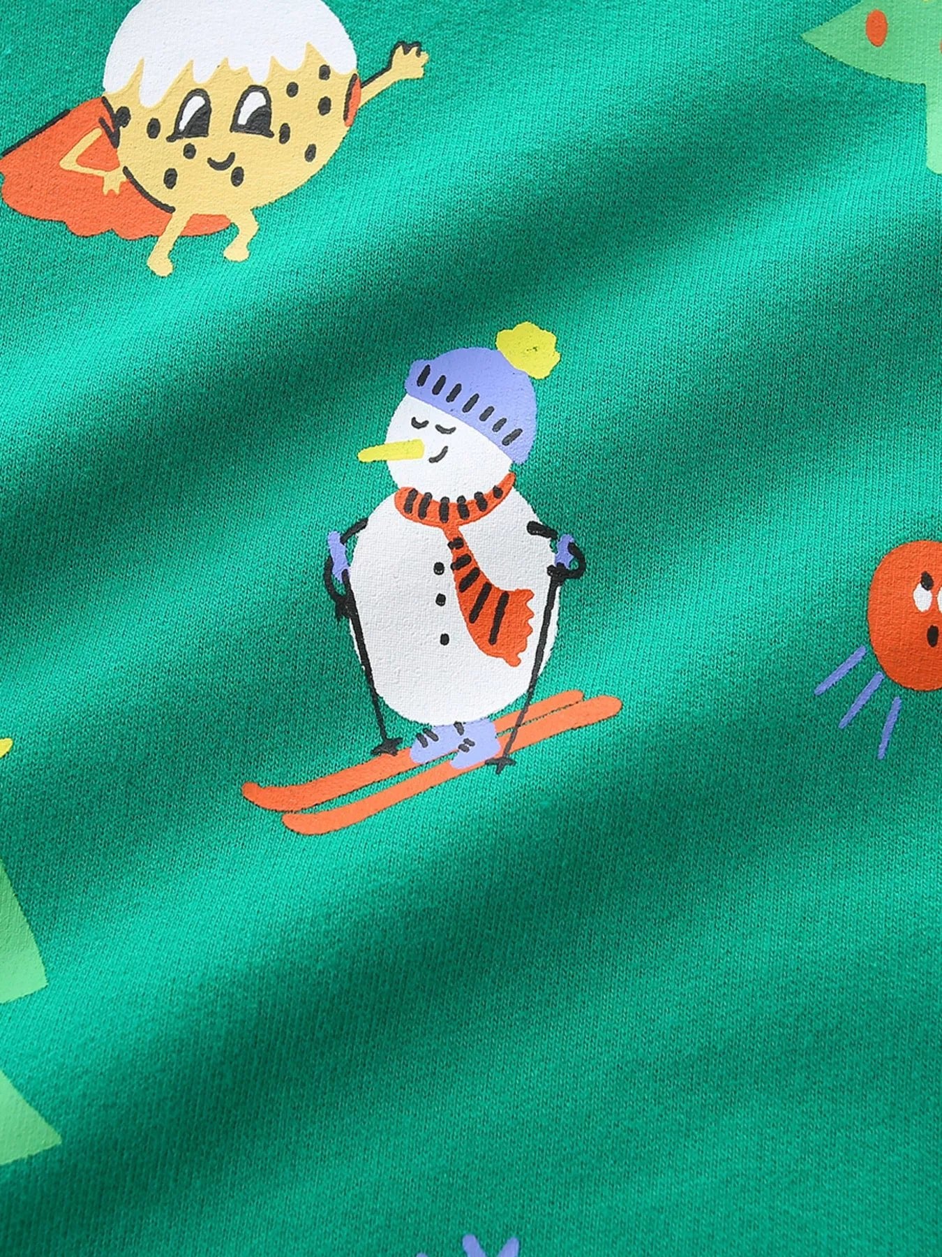 Children's Christmas Print Round Neck Sweatshirt - PBNJ FASHIONS