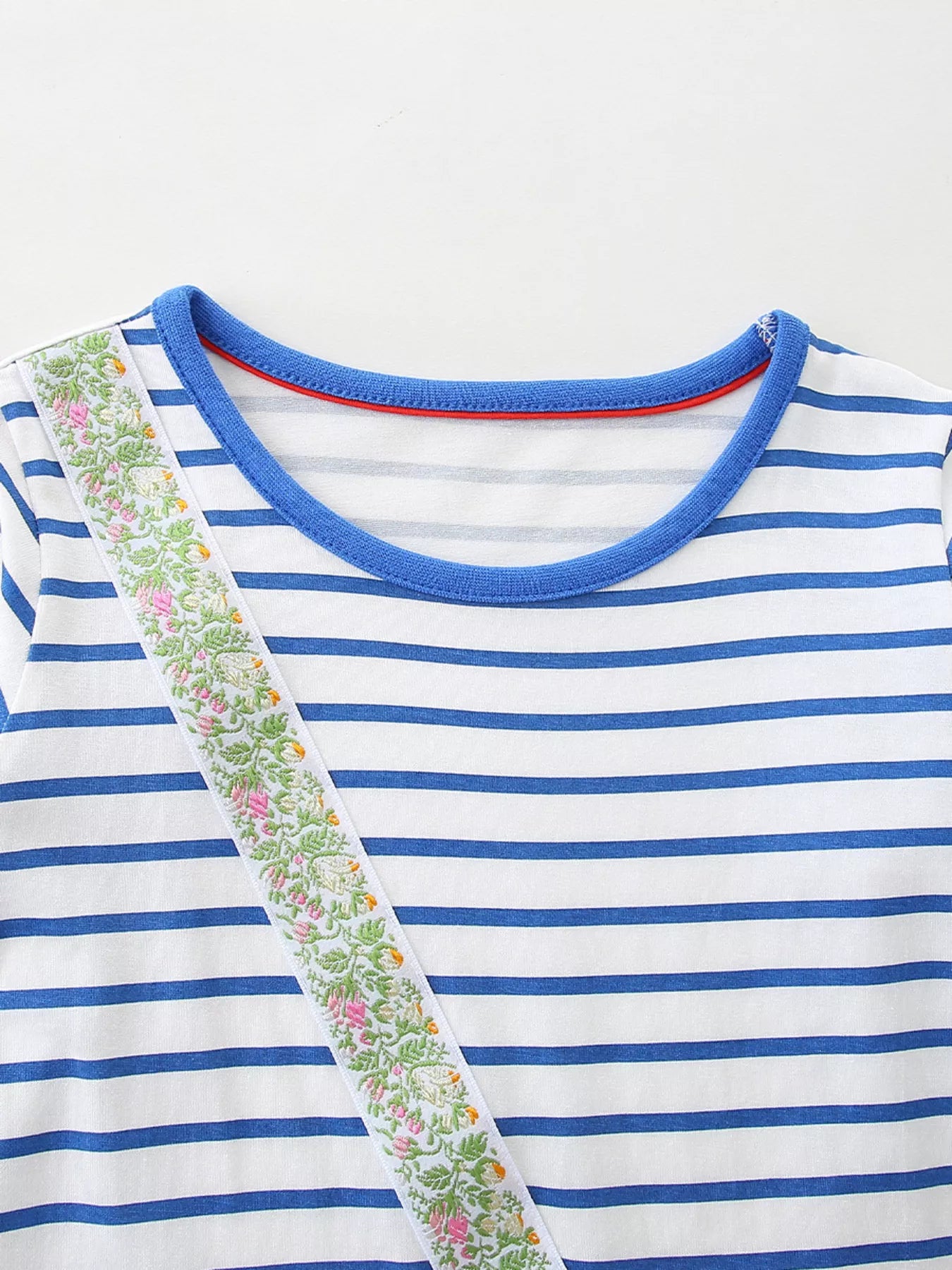 Children's Strawberry Striped Long Sleeve Dress - PBNJ FASHIONS