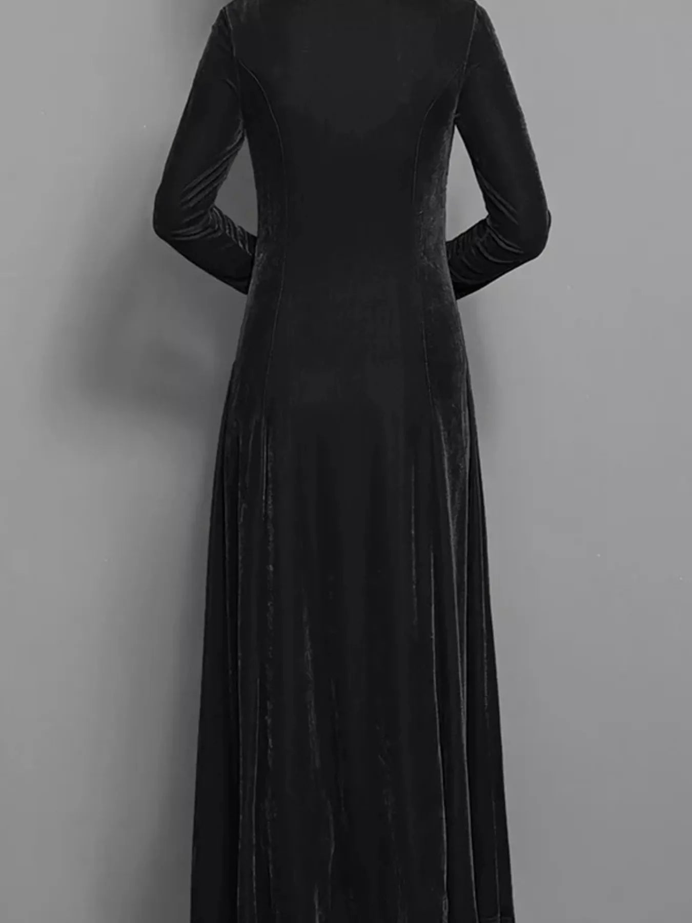 Velvet Long Sleeve A - Line Dress - PBNJ FASHIONS