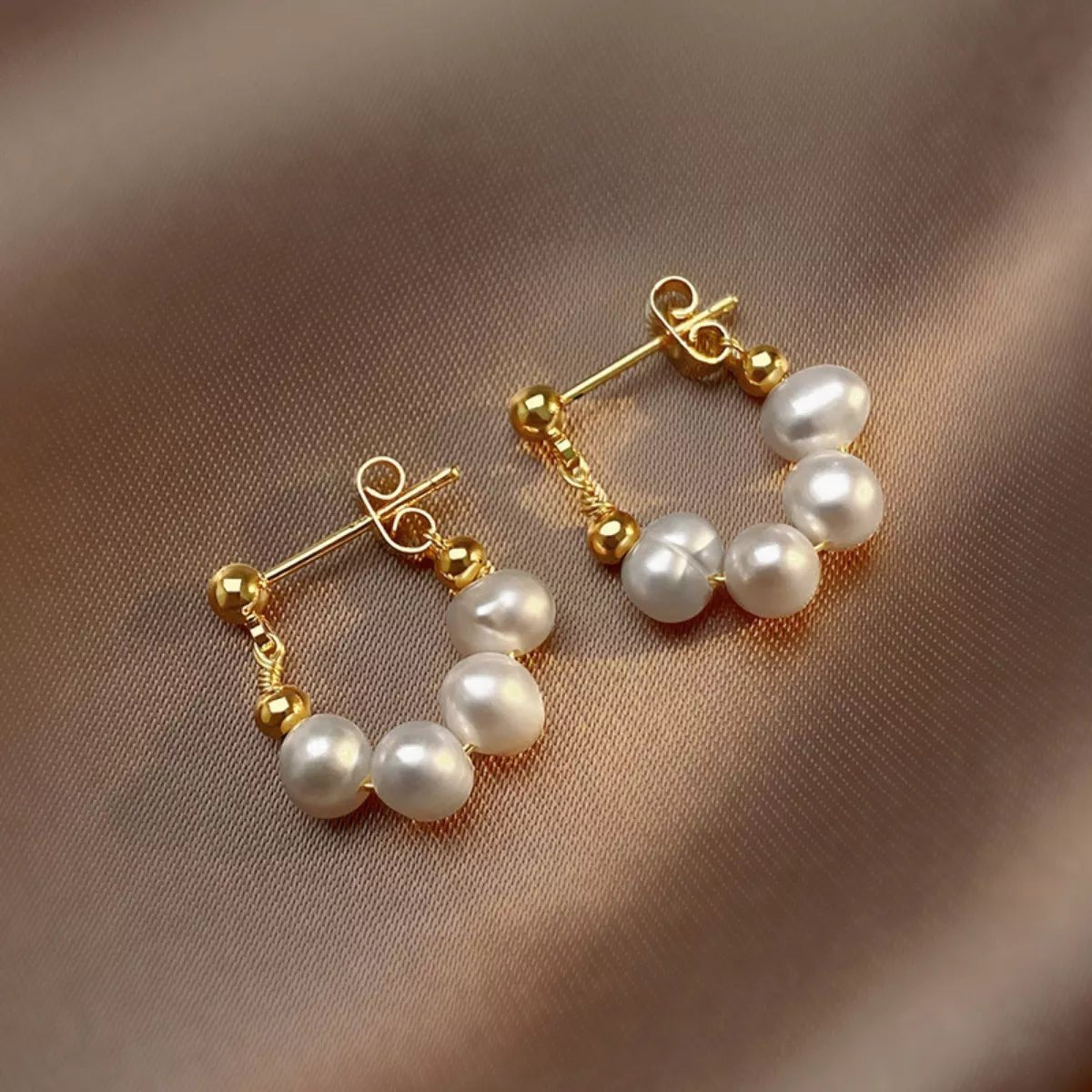 Freshwater Pearl Hoop Earrings - PBNJ FASHIONS