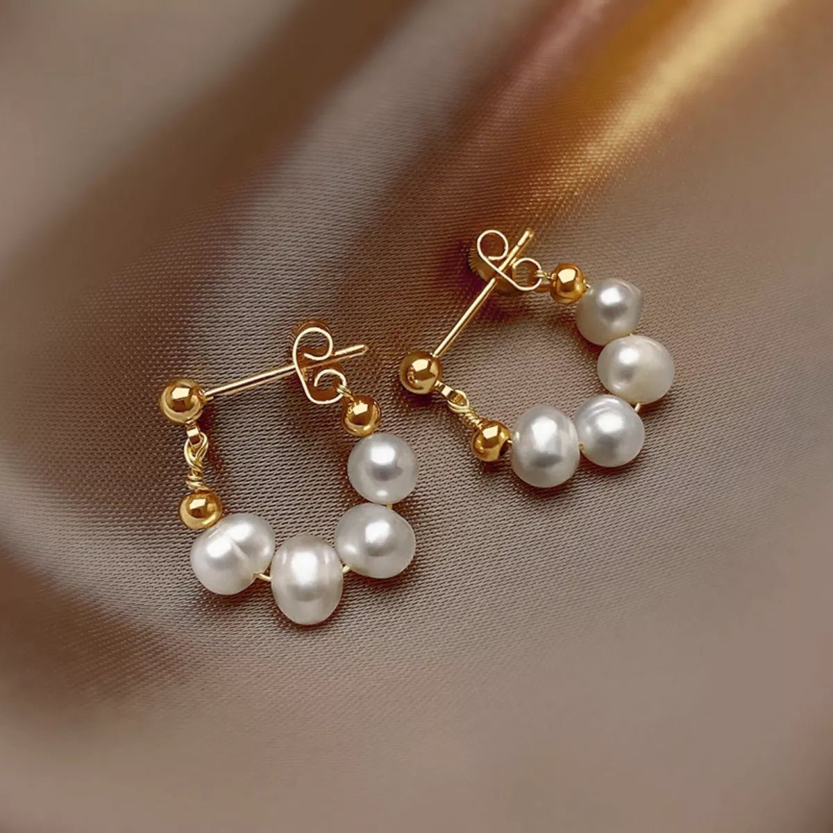 Freshwater Pearl Hoop Earrings - PBNJ FASHIONS