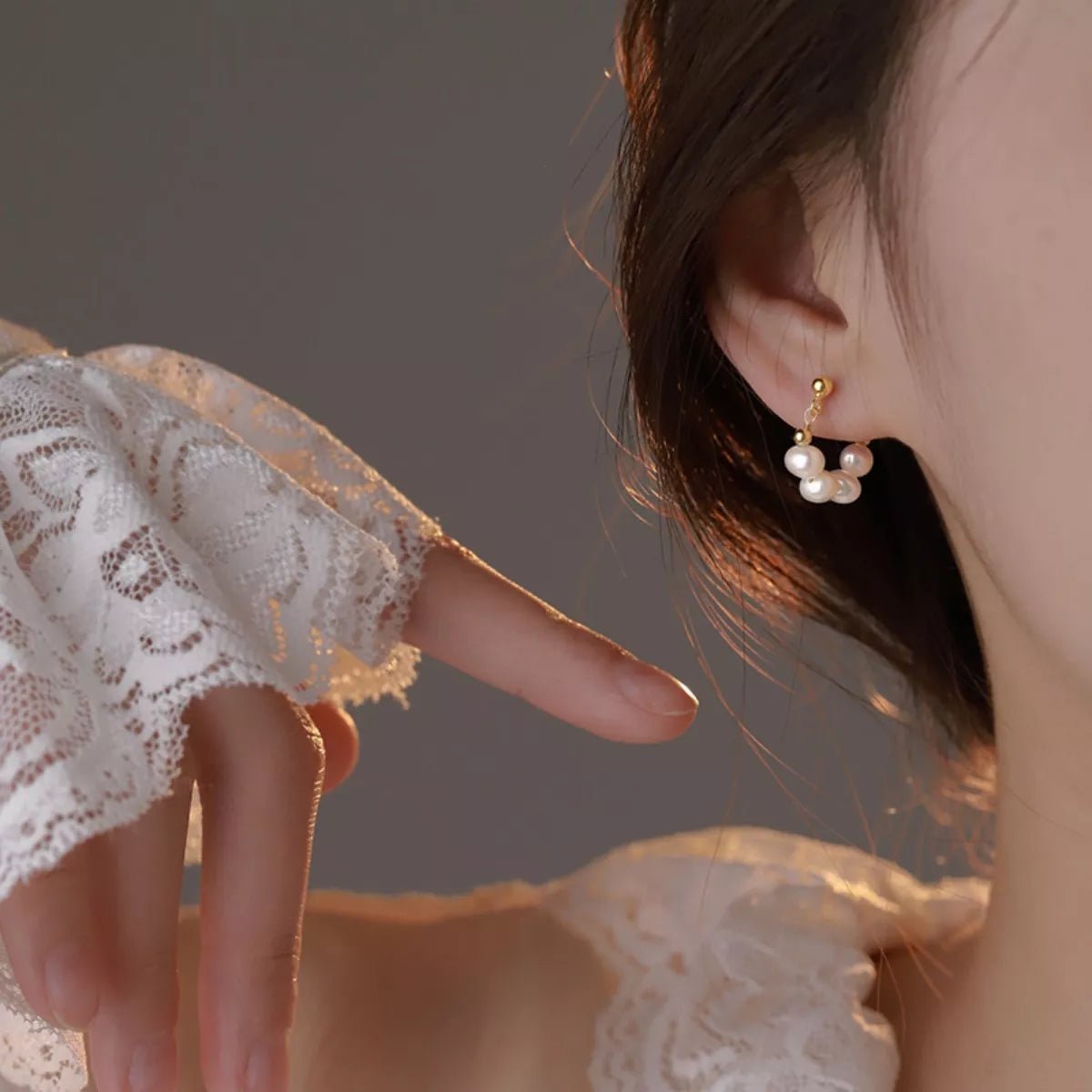 Freshwater Pearl Hoop Earrings - PBNJ FASHIONS