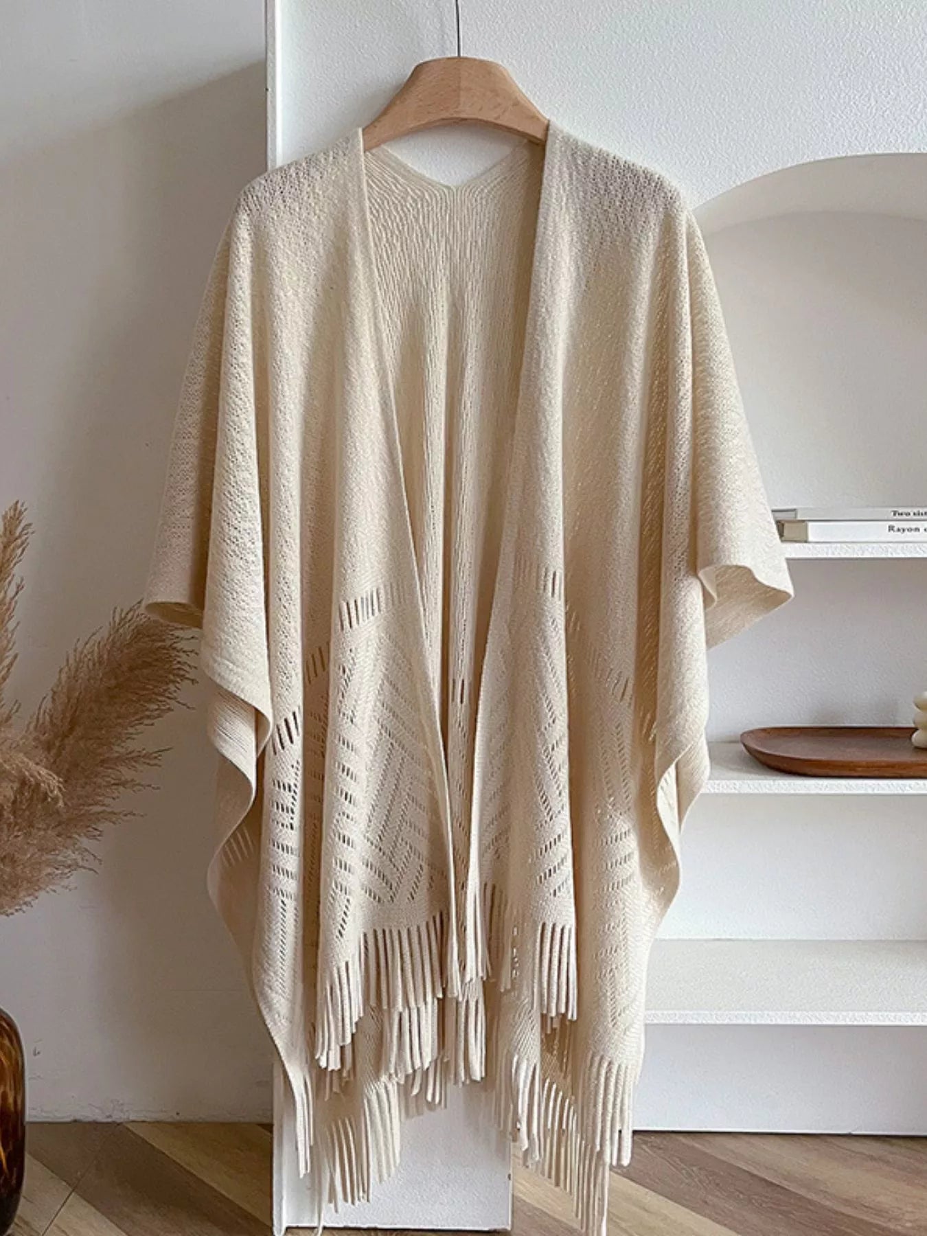 Fringe Open Front Cardigan - PBNJ FASHIONS