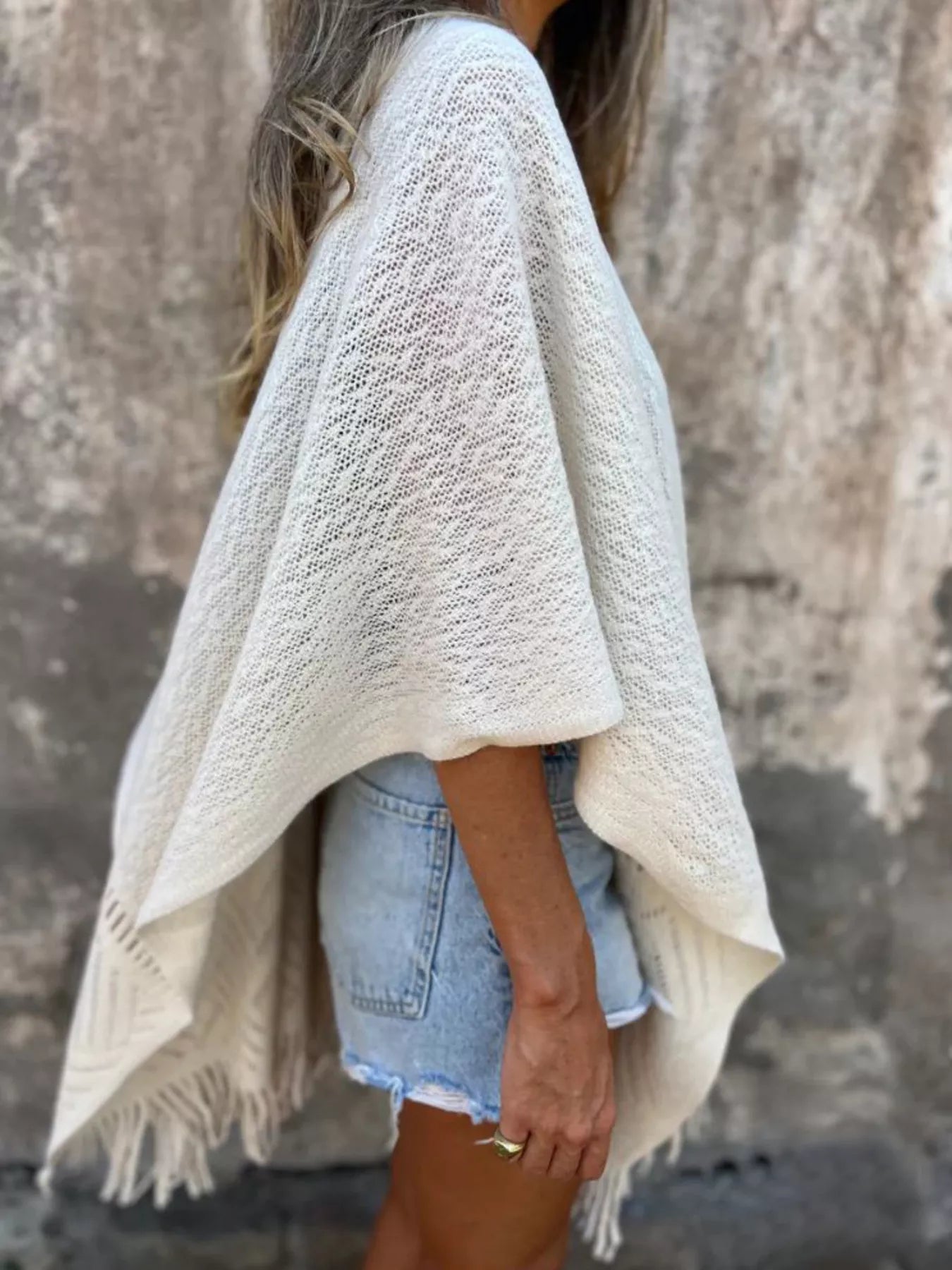 Fringe Open Front Cardigan - PBNJ FASHIONS