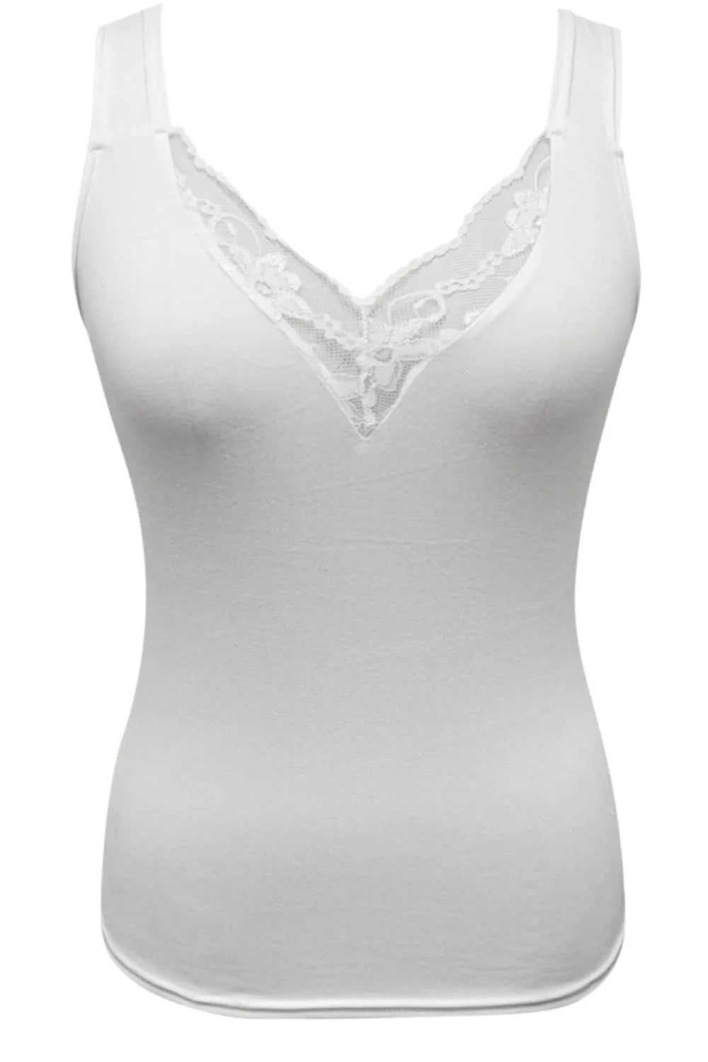 Full Size Lace Detail V - Neck Tank Plus Size - PBNJ FASHIONS