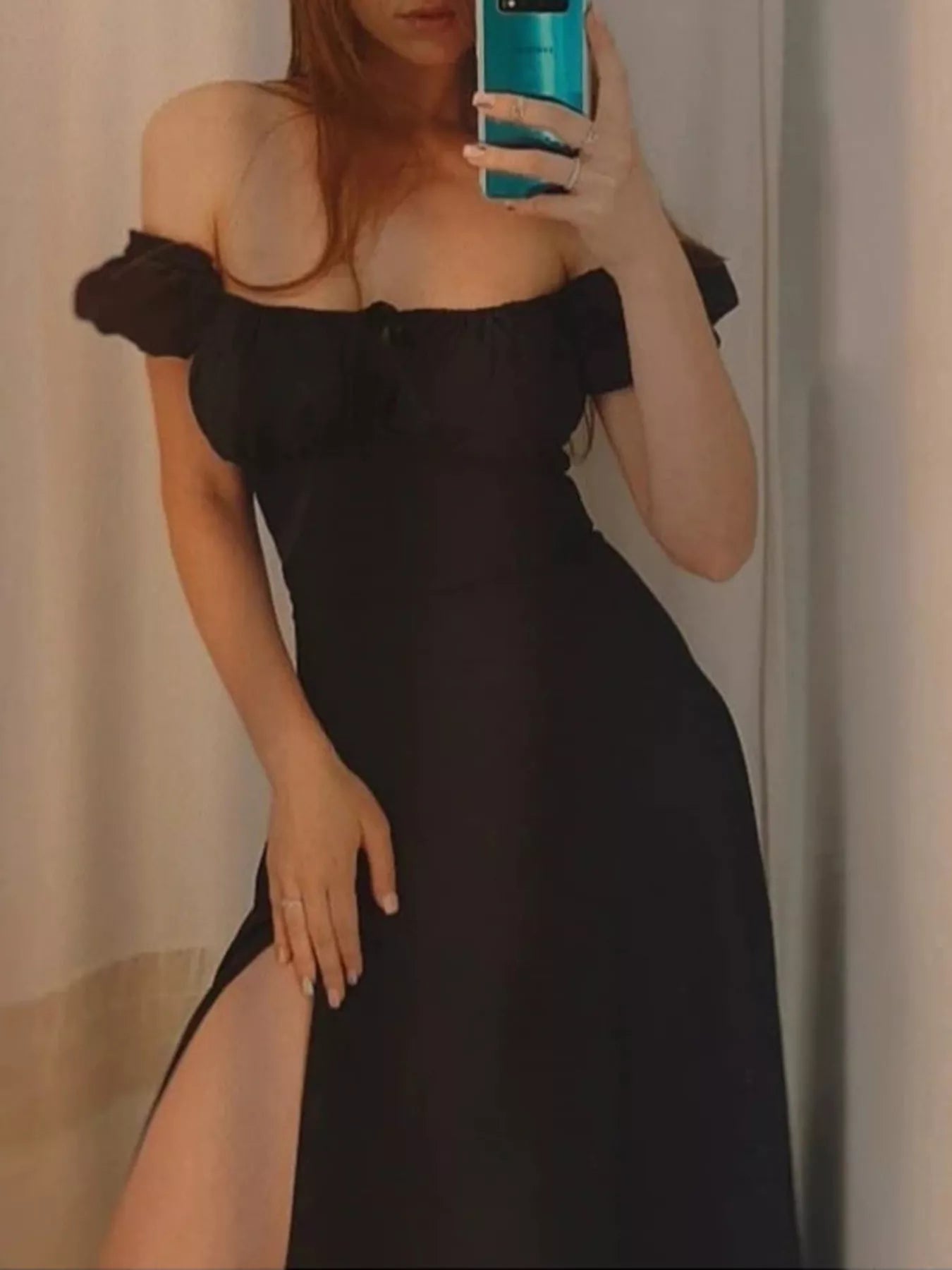 Full Size Slit Short Sleeve Midi Dress Plus Size - PBNJ FASHIONS