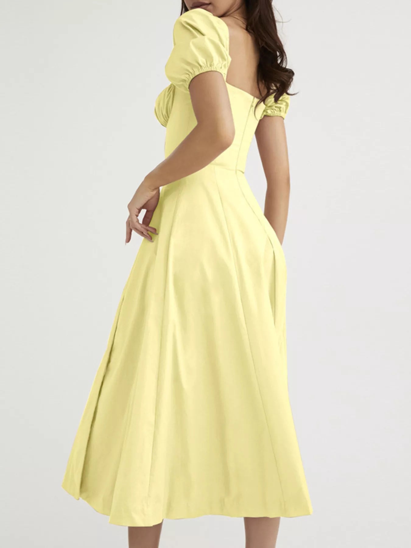 Full Size Slit Short Sleeve Midi Dress Plus Size - PBNJ FASHIONS
