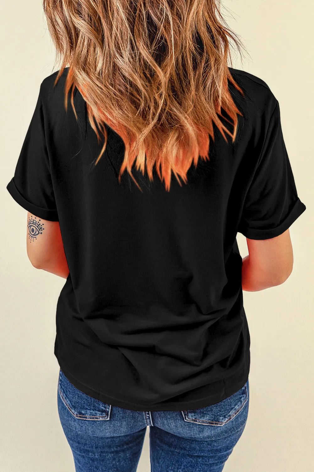 Glitter Pumpkin Round Neck Short Sleeve T-Shirt - PBNJ FASHIONS