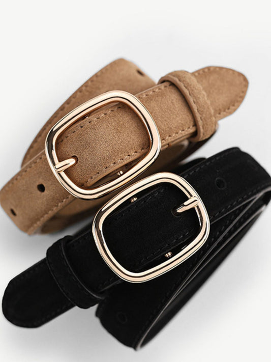 Golden Buckle Adjustable Fit Belt - PBNJ FASHIONS