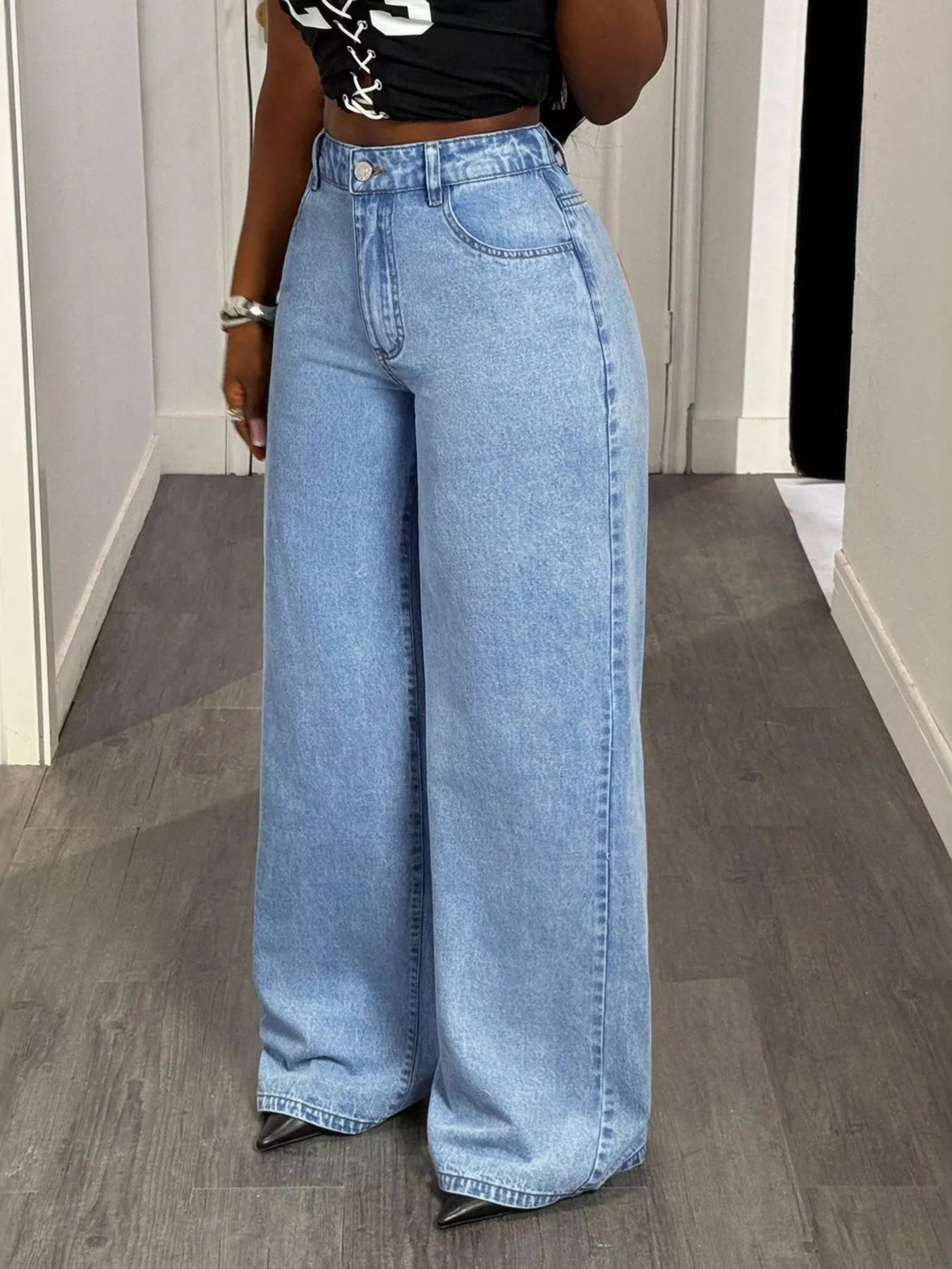 GOOD LUCK Wide Leg Jeans - PBNJ FASHIONS