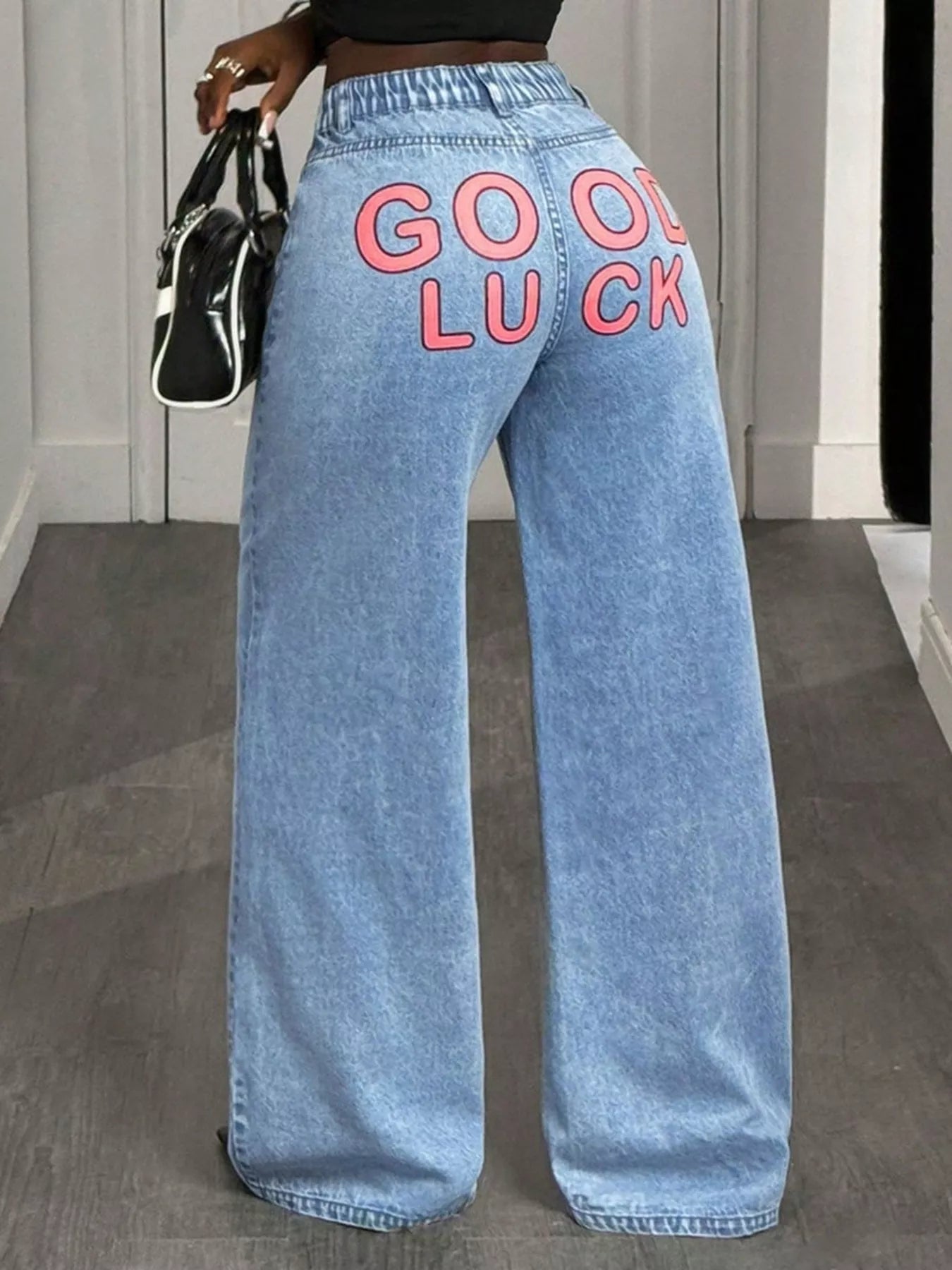 GOOD LUCK Wide Leg Jeans - PBNJ FASHIONS