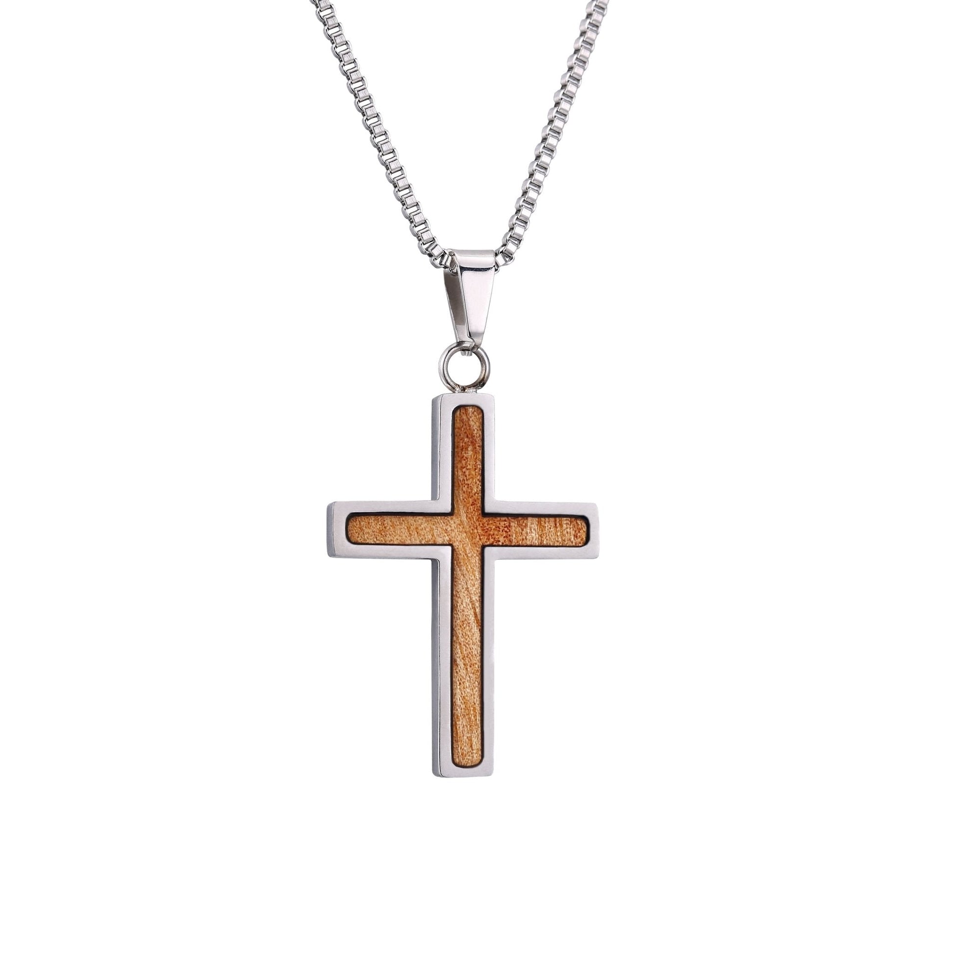 Gum Burl Cross Necklace - PBNJ FASHIONS