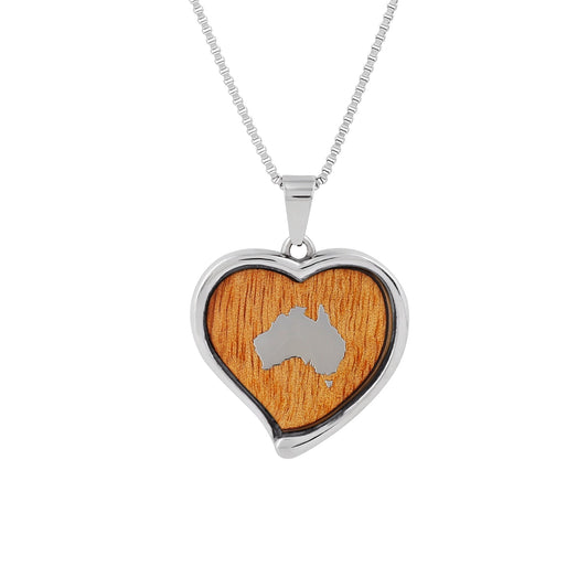 Gum Burl Heart Necklace - PBNJ FASHIONS