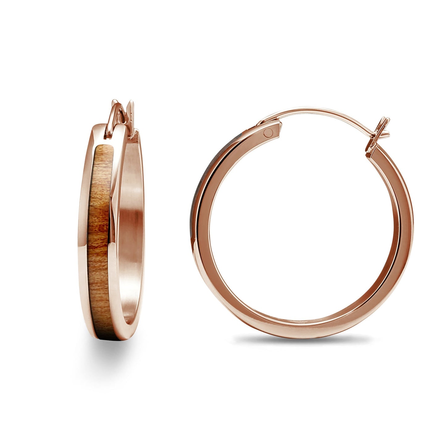 Gum Burl Hoop Earrings - Rose Gold - PBNJ FASHIONS