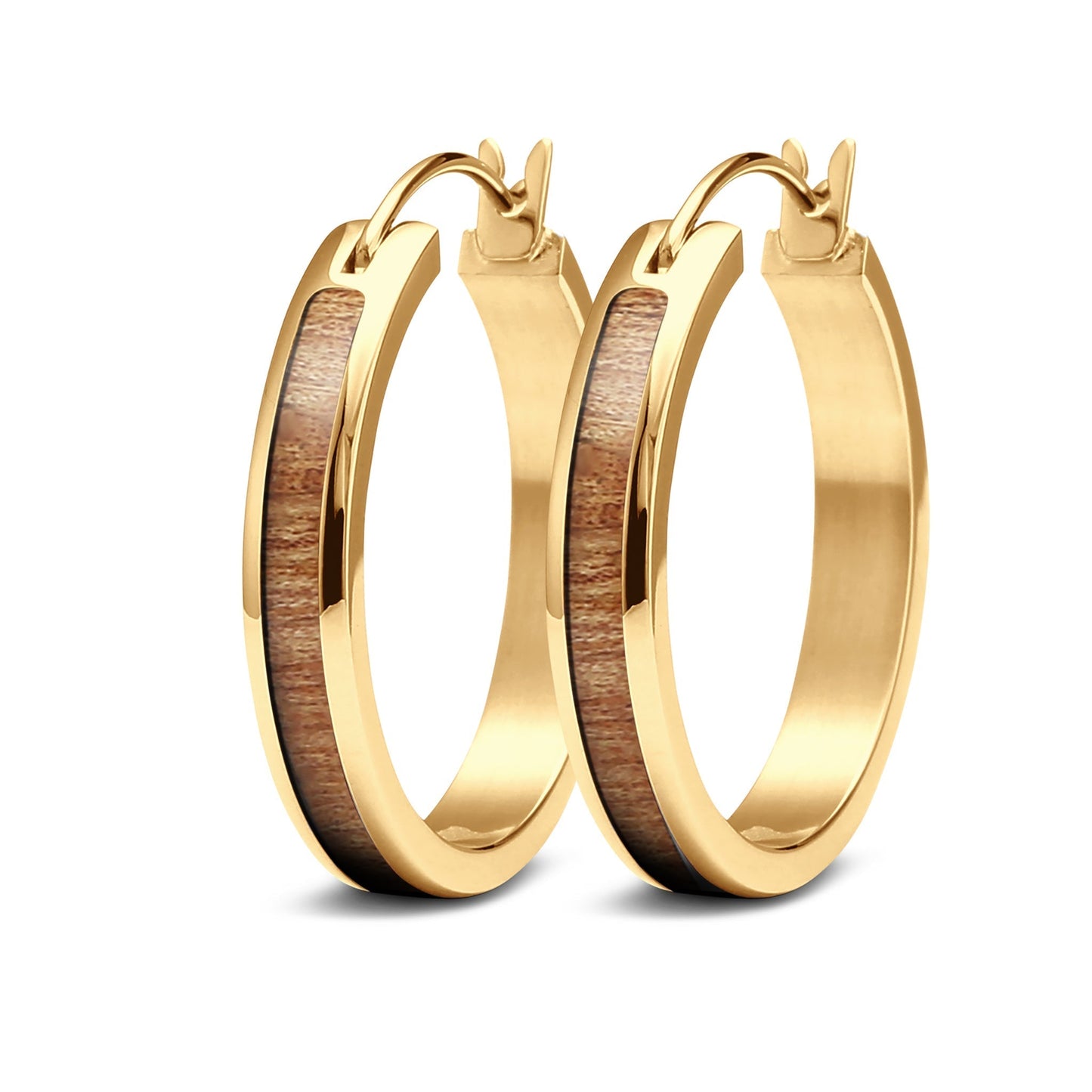 Gum Burl Hoop Earrings - Yellow Gold - PBNJ FASHIONS