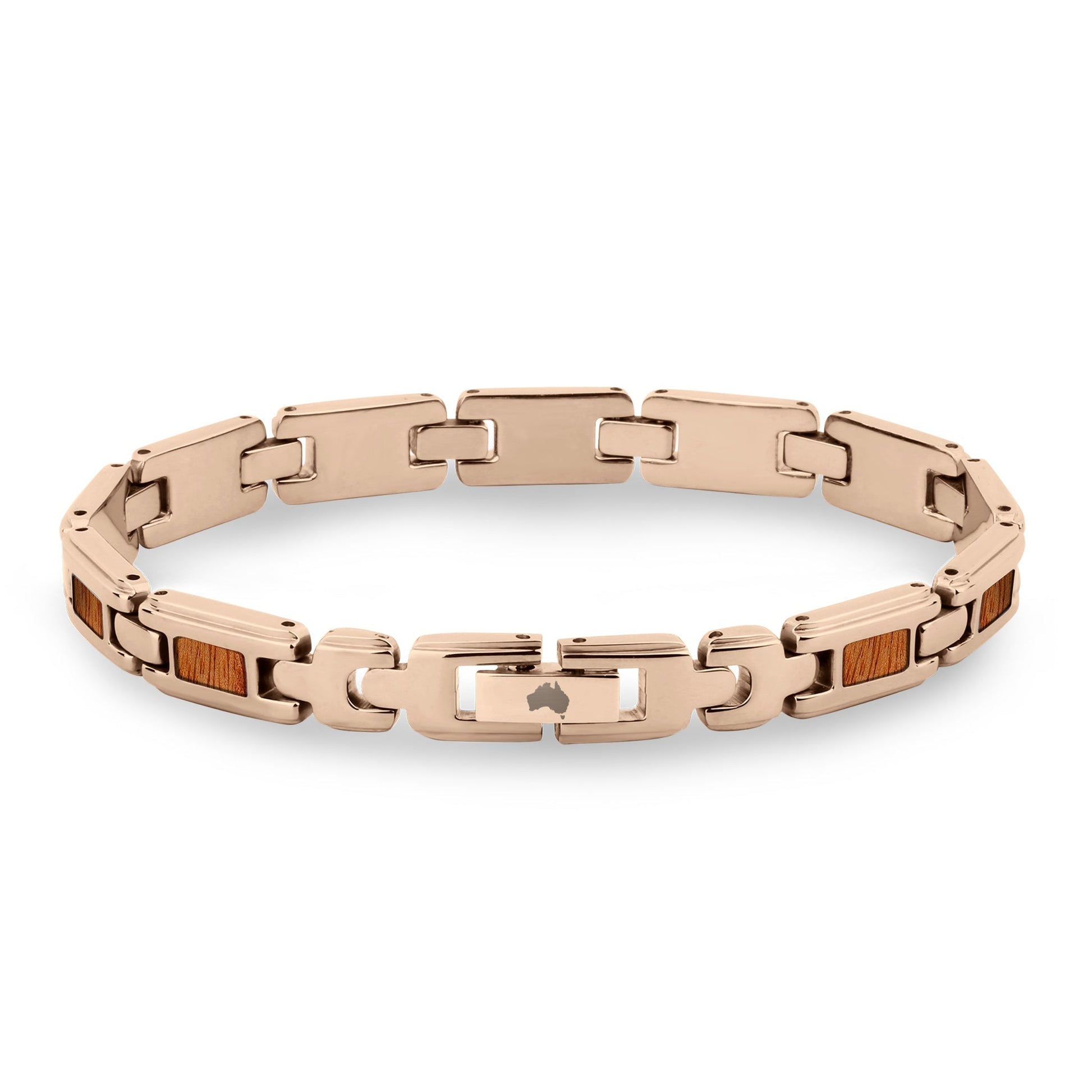 Gum Burl Ladies Link Bracelet - Rose Gold - PBNJ FASHIONS