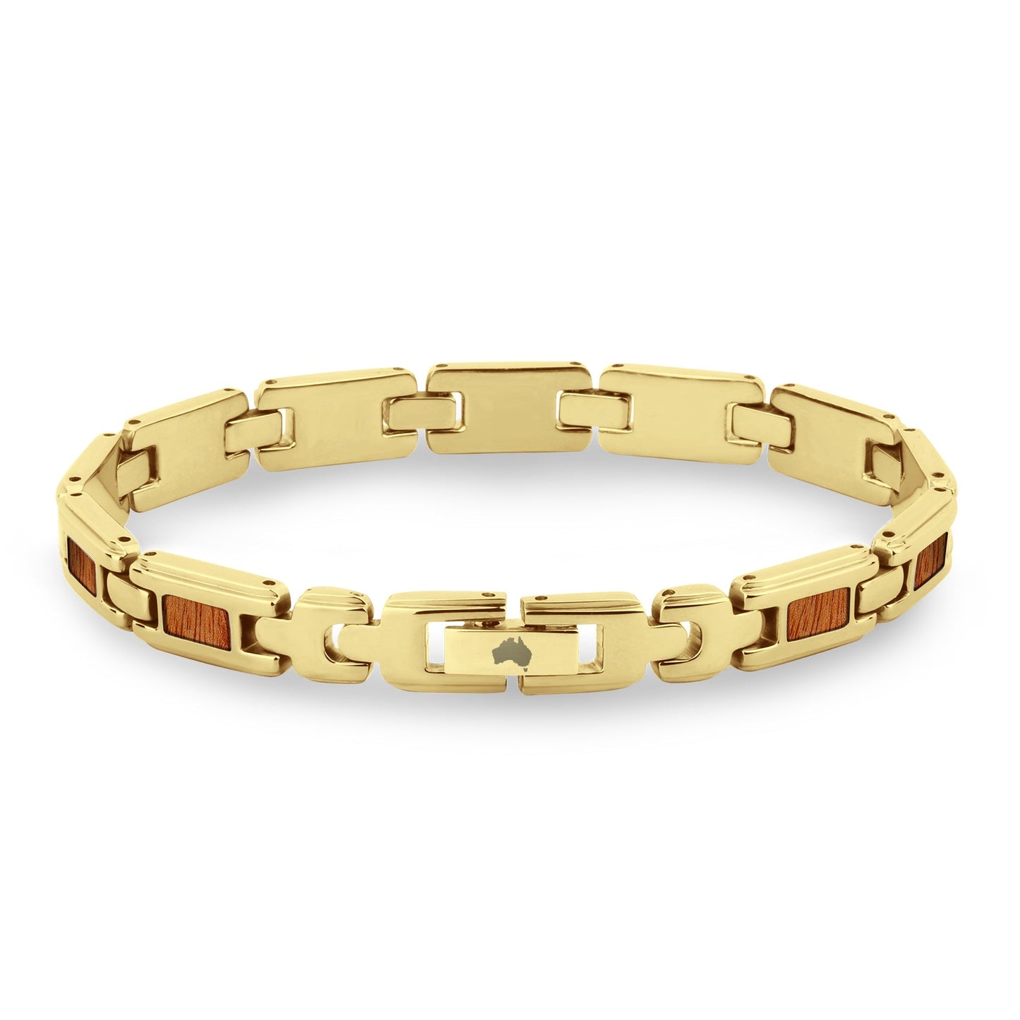 Gum Burl Ladies Link Bracelet - Yellow Gold