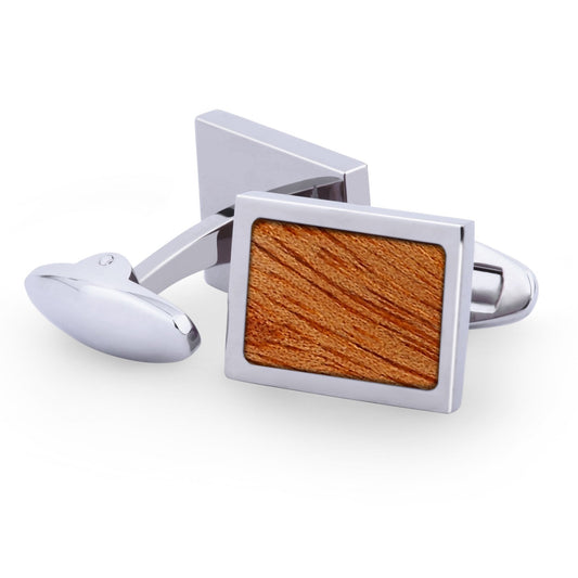 Gum Burl Rectangular Cufflinks - PBNJ FASHIONS