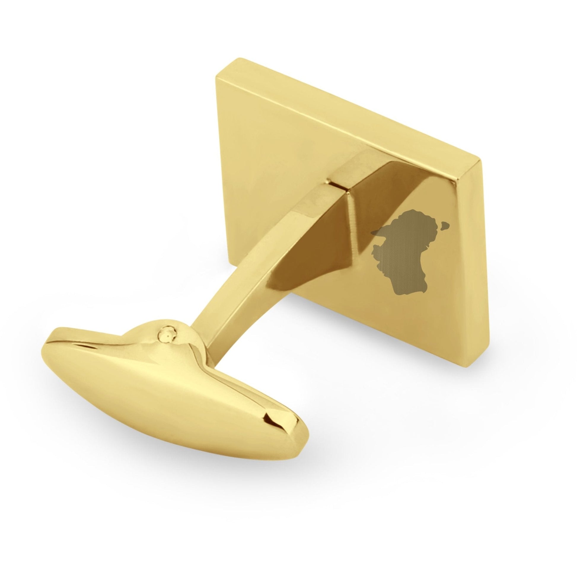Gum Burl Rectangular Cufflinks - Yellow Gold - PBNJ FASHIONS