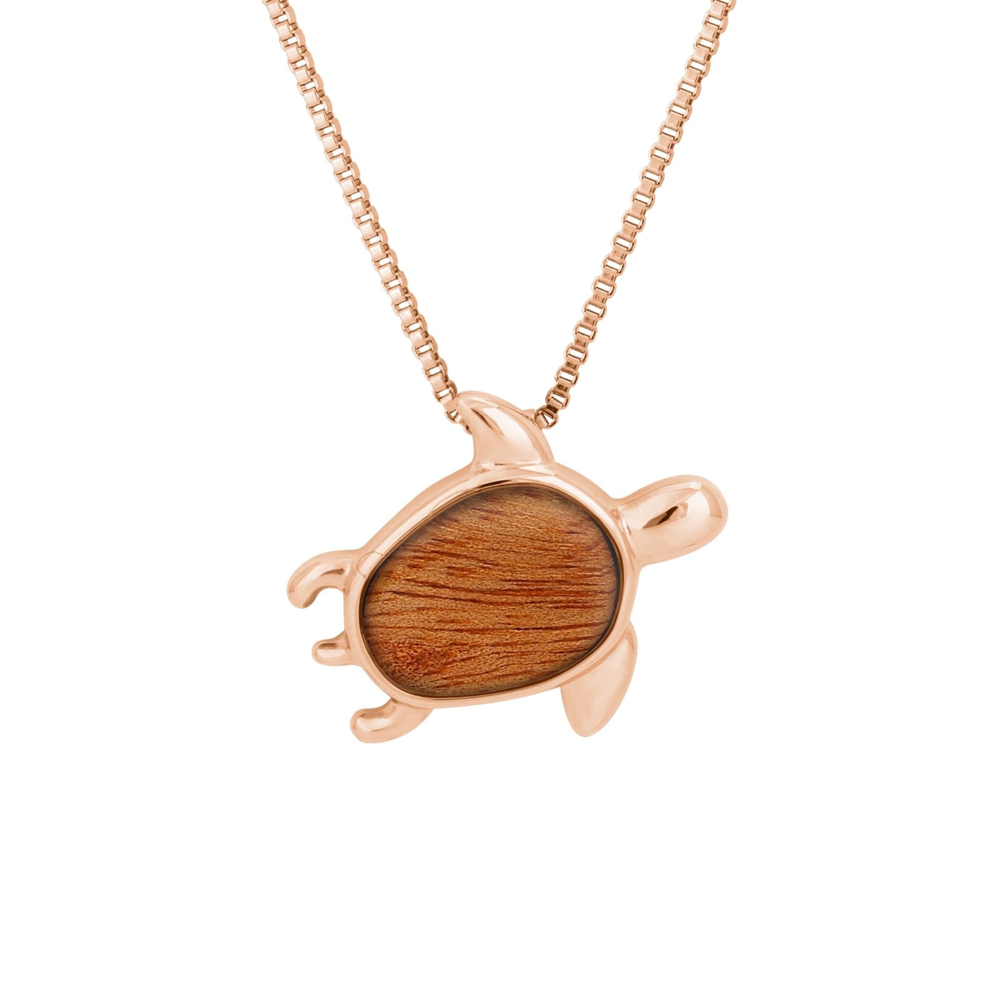 Gum Burl Turtle Necklace - Rose Gold - PBNJ FASHIONS
