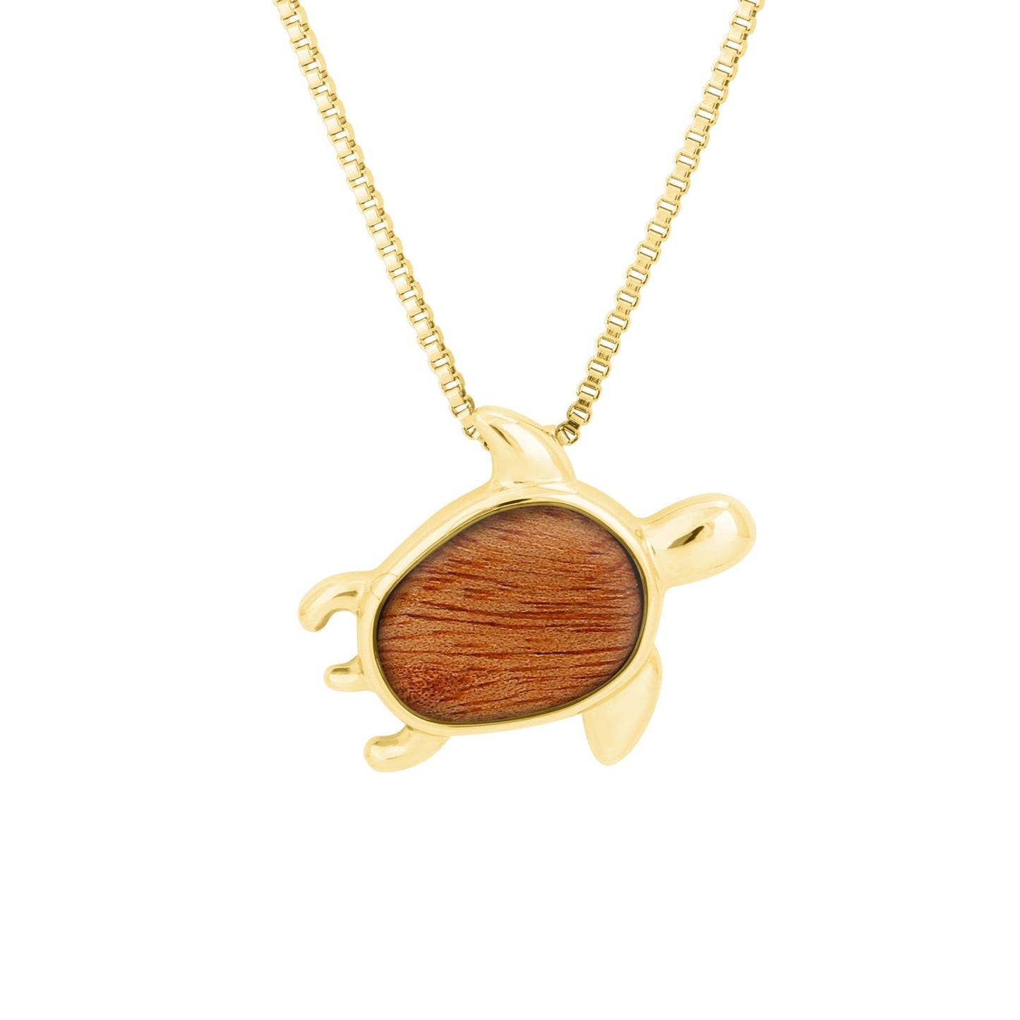 Gum Burl Turtle Necklace - Yellow Gold - PBNJ FASHIONS