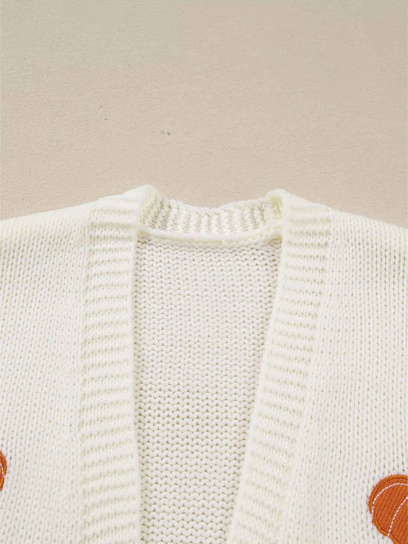 Halloween Pumpkin Embroidered Knit Cardigan - PBNJ FASHIONS